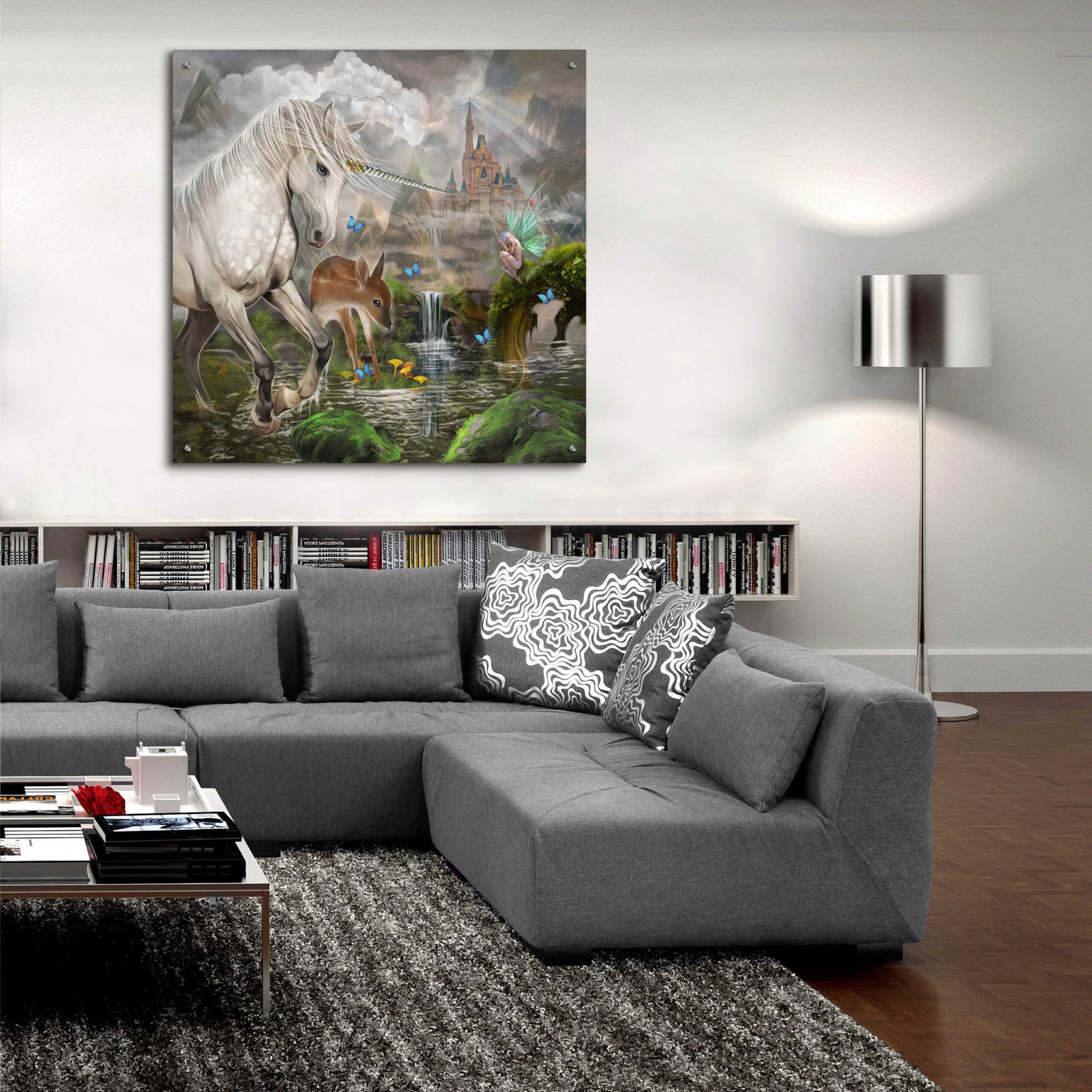 Epic Art 'Unicorn Dreams' by Enright, Acrylic Glass Wall Art,36x36