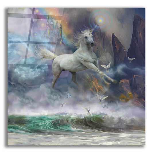 Epic Art 'Aurora Unicorn' by Enright, Acrylic Glass Wall Art