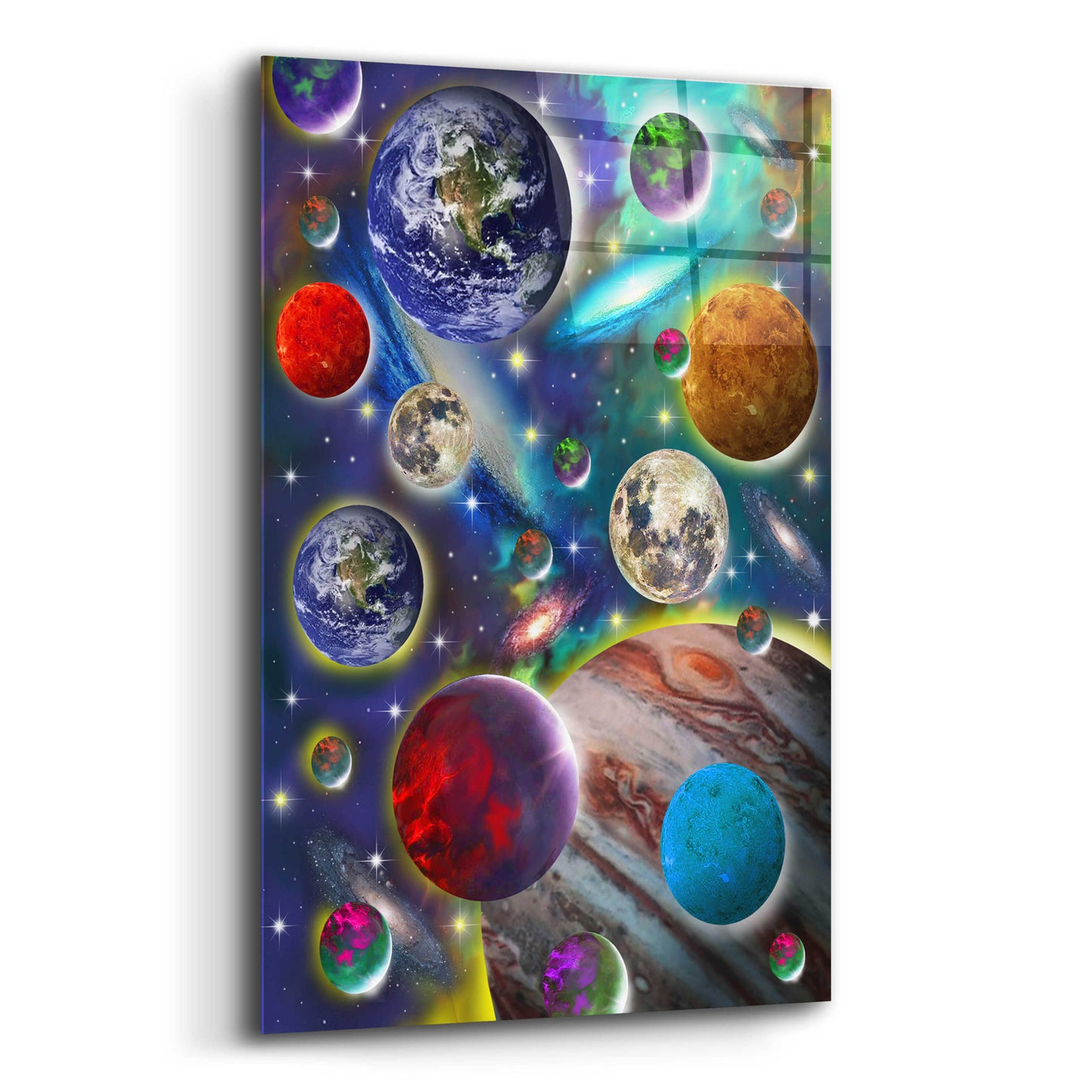 Epic Art 'Cosmic Planets' by Enright, Acrylic Glass Wall Art,12x16