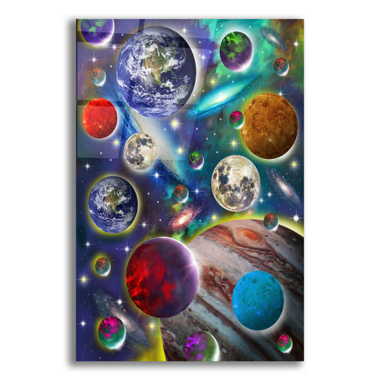Epic Art 'Cosmic Planets' by Enright, Acrylic Glass Wall Art