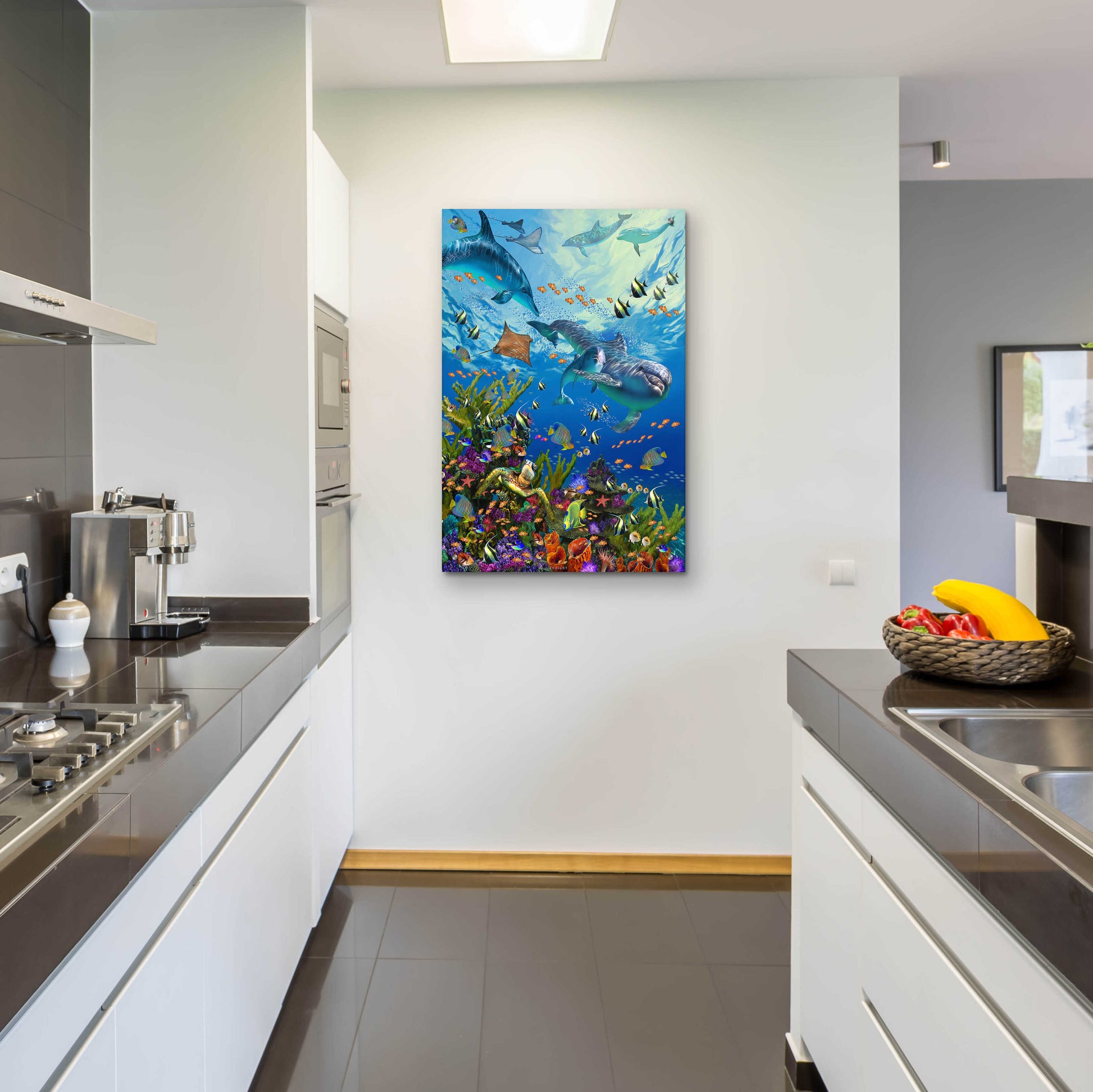 Epic Art 'Deep Blue Sea' by Enright, Acrylic Glass Wall Art,24x36