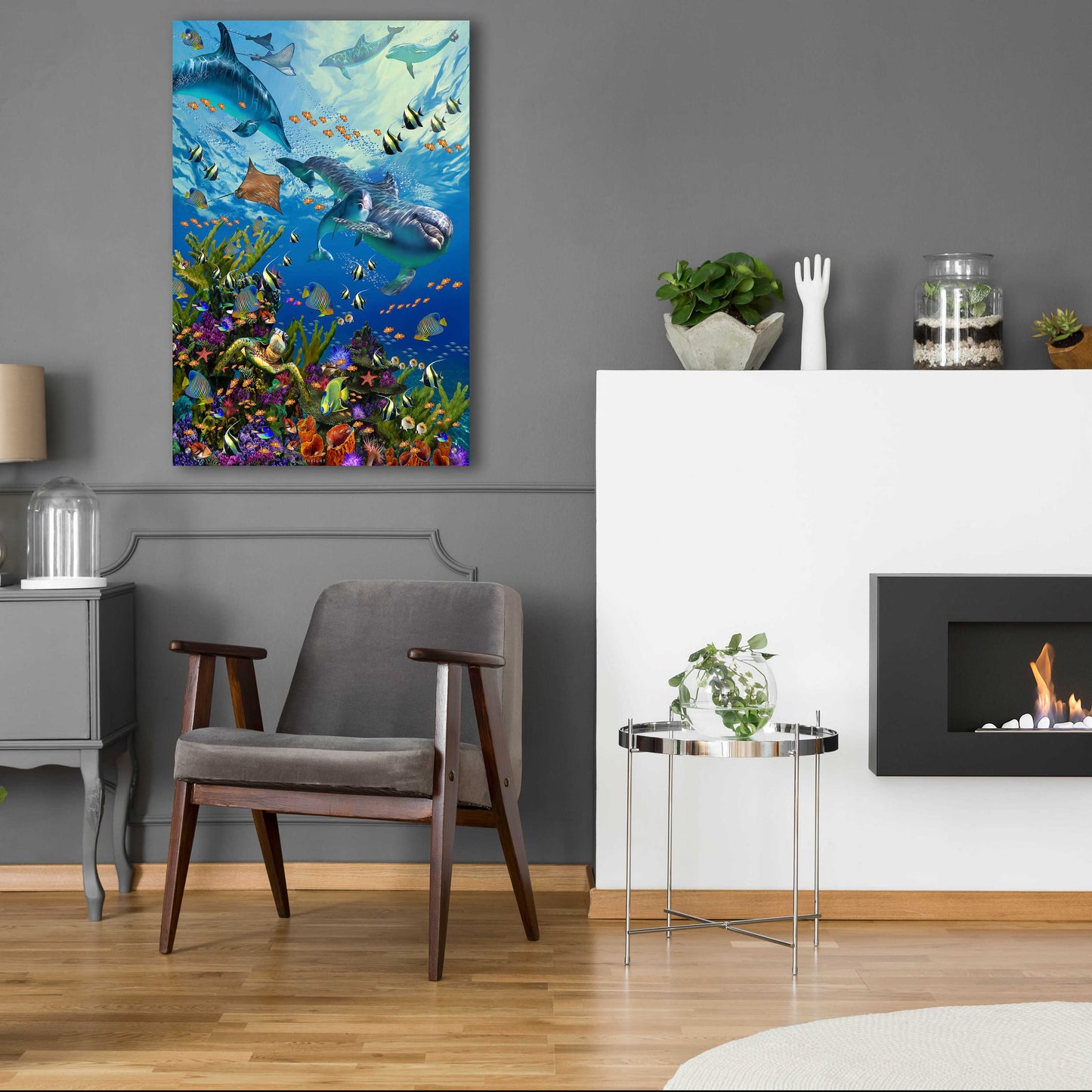 Epic Art 'Deep Blue Sea' by Enright, Acrylic Glass Wall Art,24x36