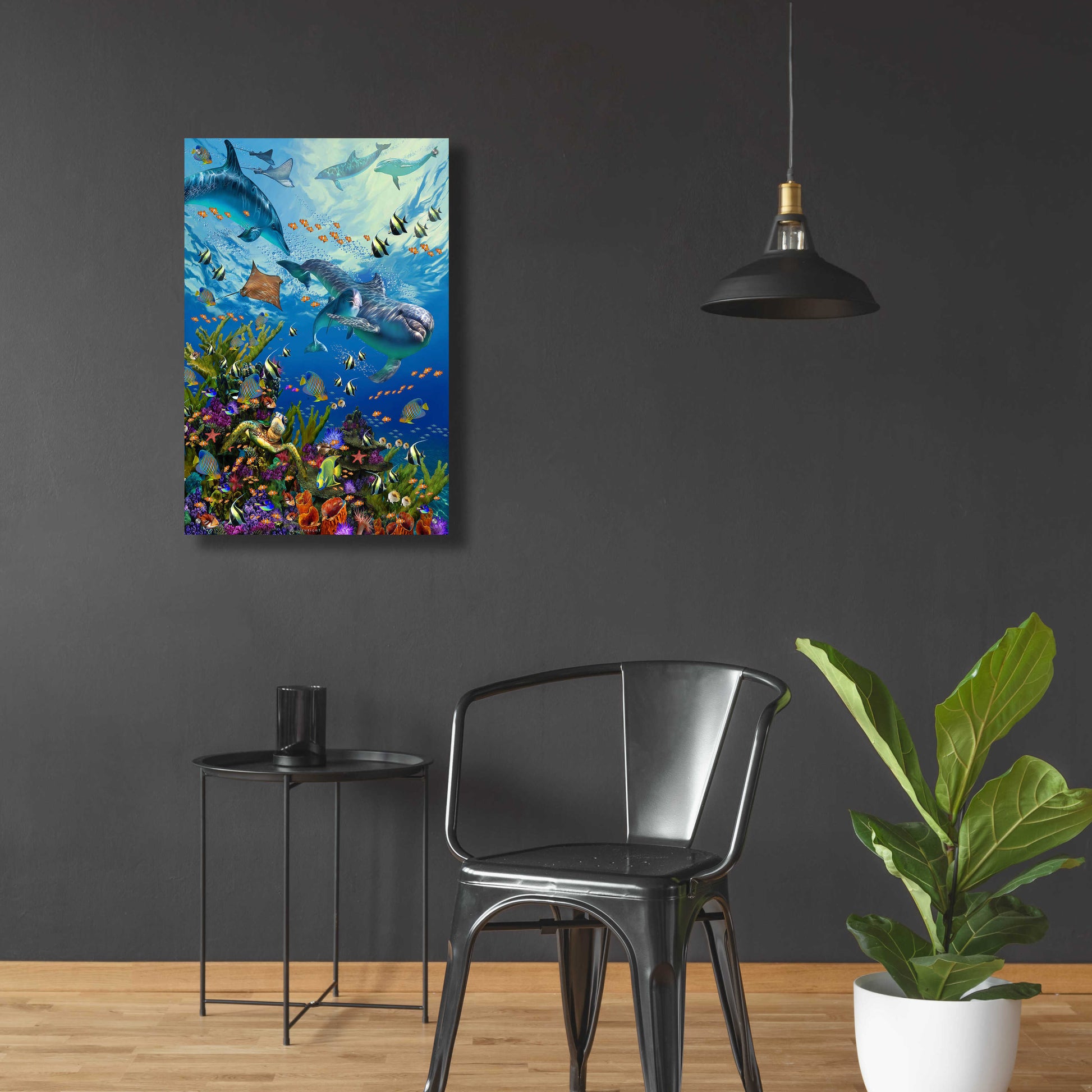 Epic Art 'Deep Blue Sea' by Enright, Acrylic Glass Wall Art,24x36