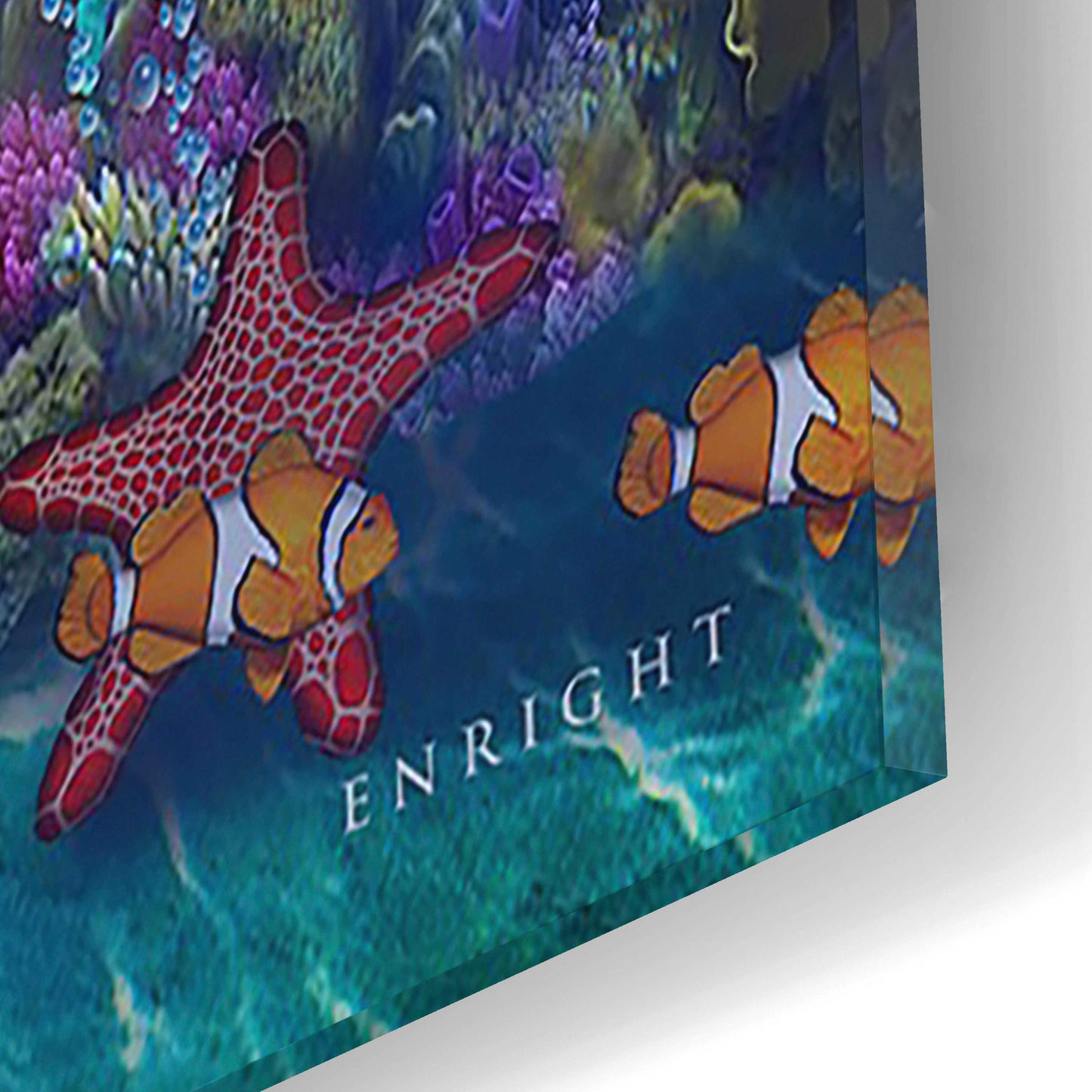 Epic Art 'Dolphin Dreamscape' by Enright, Acrylic Glass Wall Art,12x12