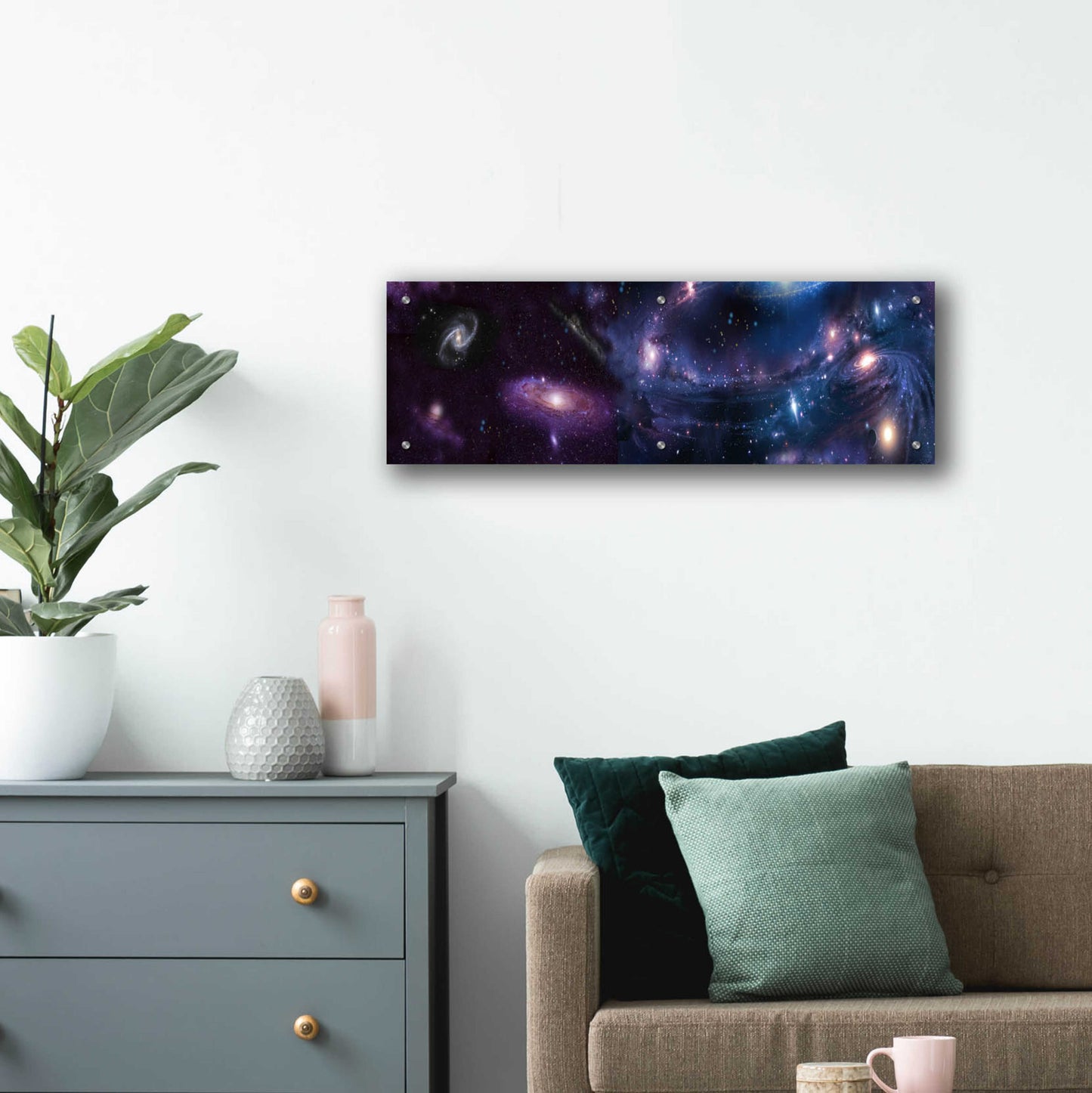 Epic Art 'Galaxies Panoramic' by Enright, Acrylic Glass Wall Art,36x12