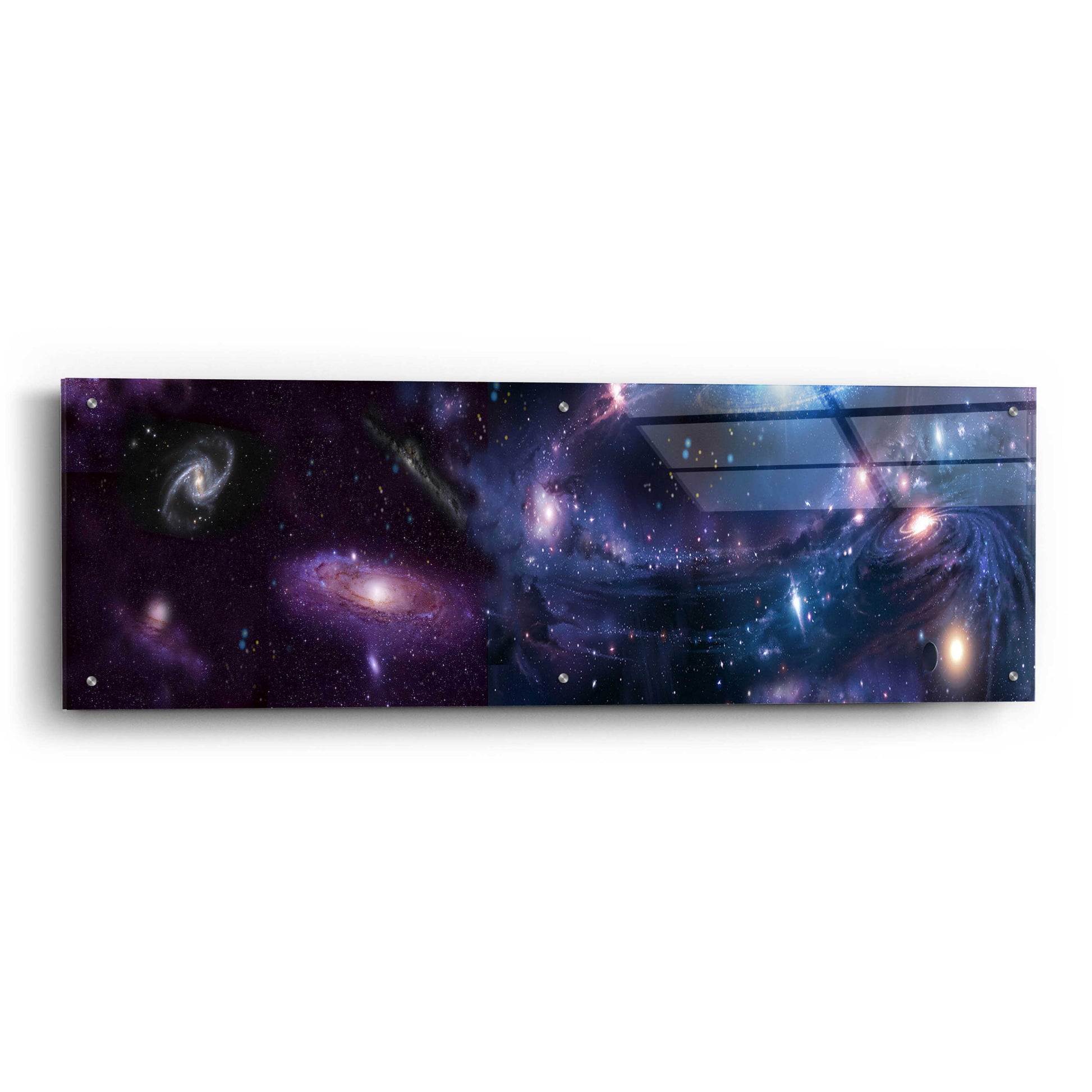 Epic Art 'Galaxies Panoramic' by Enright, Acrylic Glass Wall Art,48x16