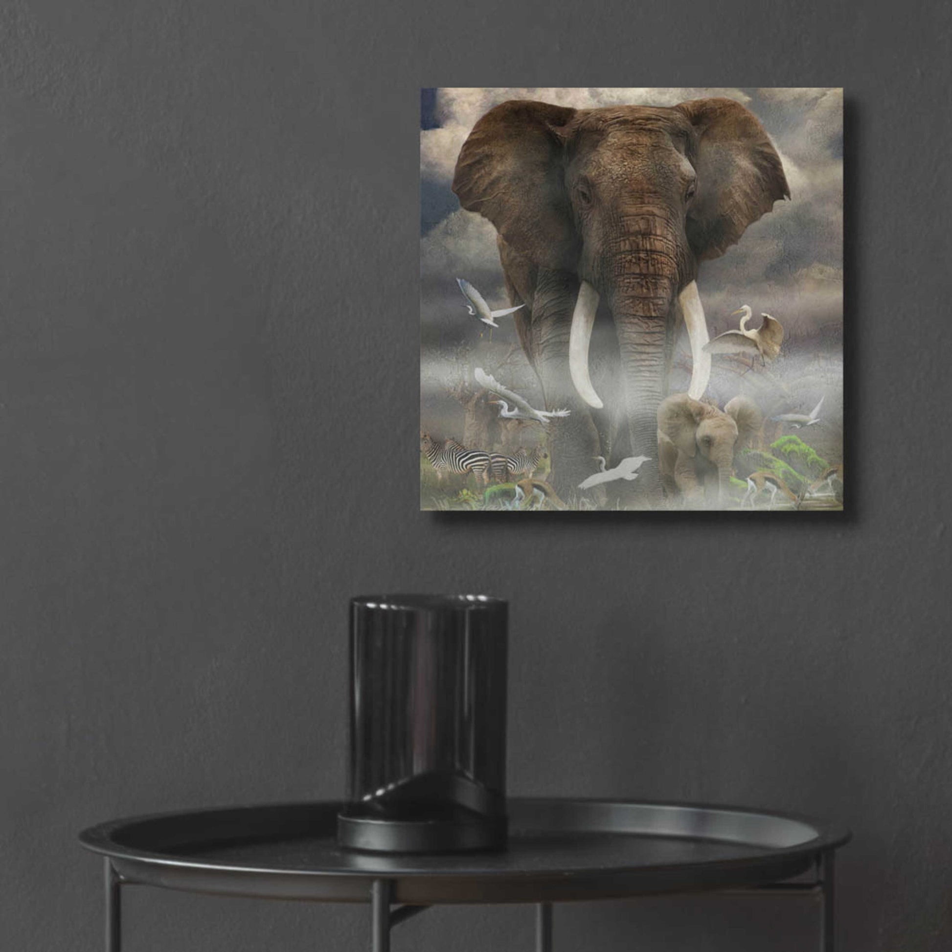 Epic Art 'Mighty Elephant' by Enright, Acrylic Glass Wall Art,12x12
