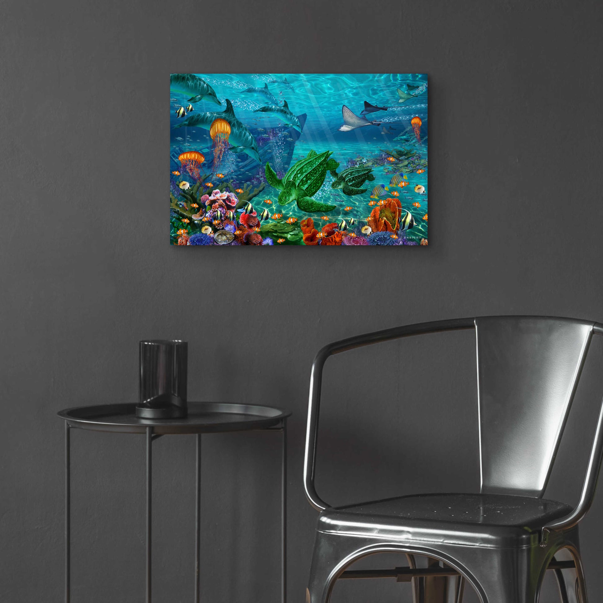 Epic Art 'Neptunes World' by Enright, Acrylic Glass Wall Art,24x16