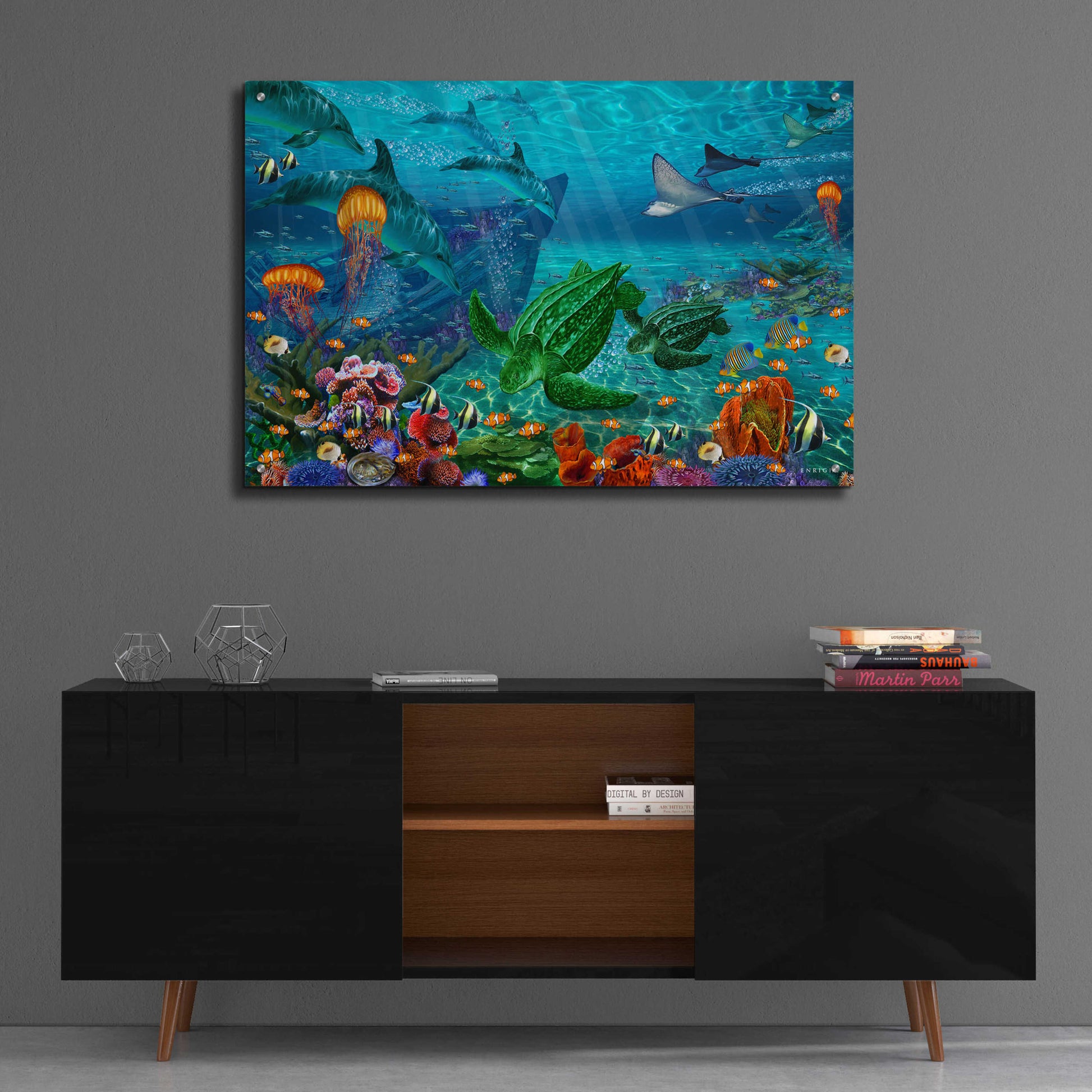 Epic Art 'Neptunes World' by Enright, Acrylic Glass Wall Art,36x24