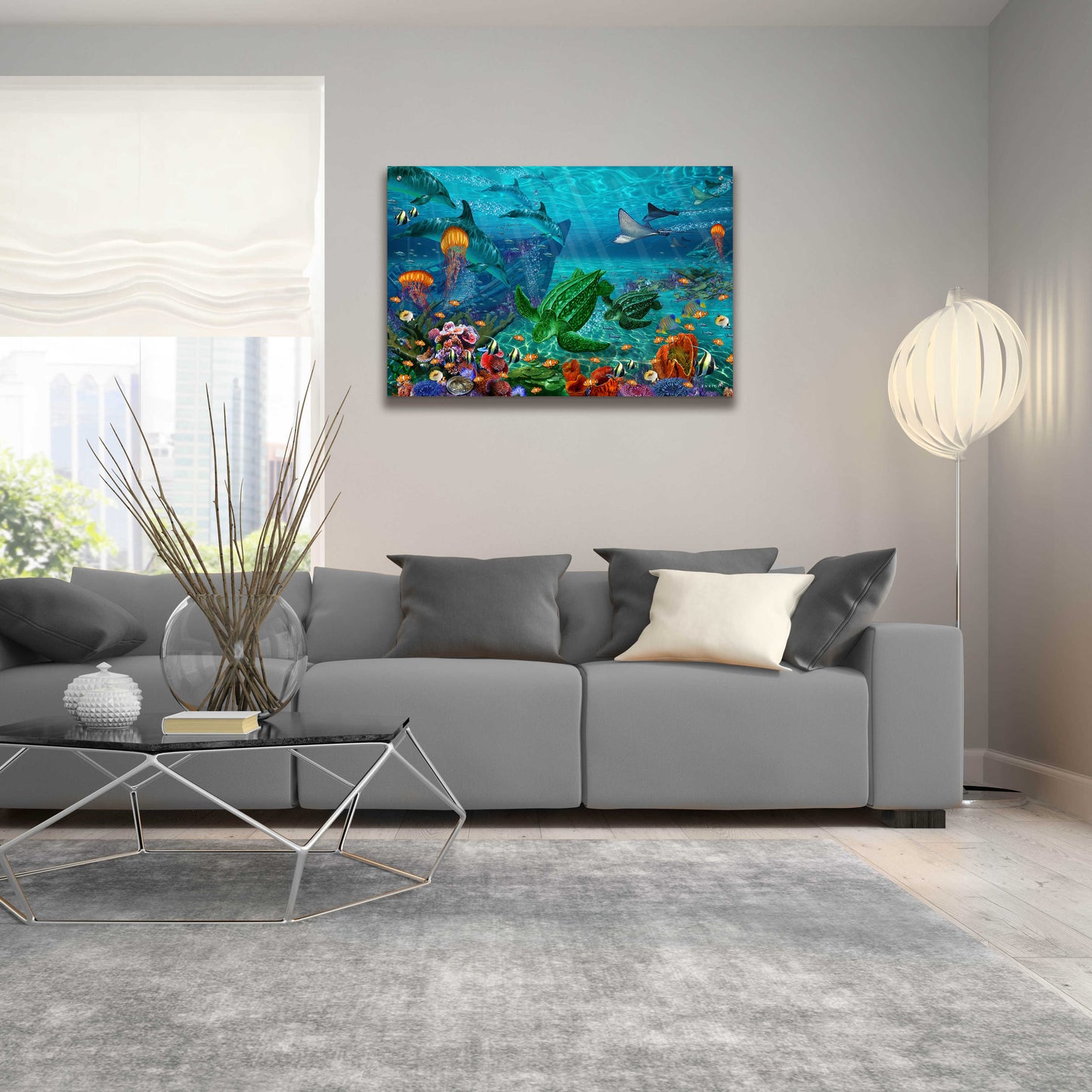 Epic Art 'Neptunes World' by Enright, Acrylic Glass Wall Art,36x24