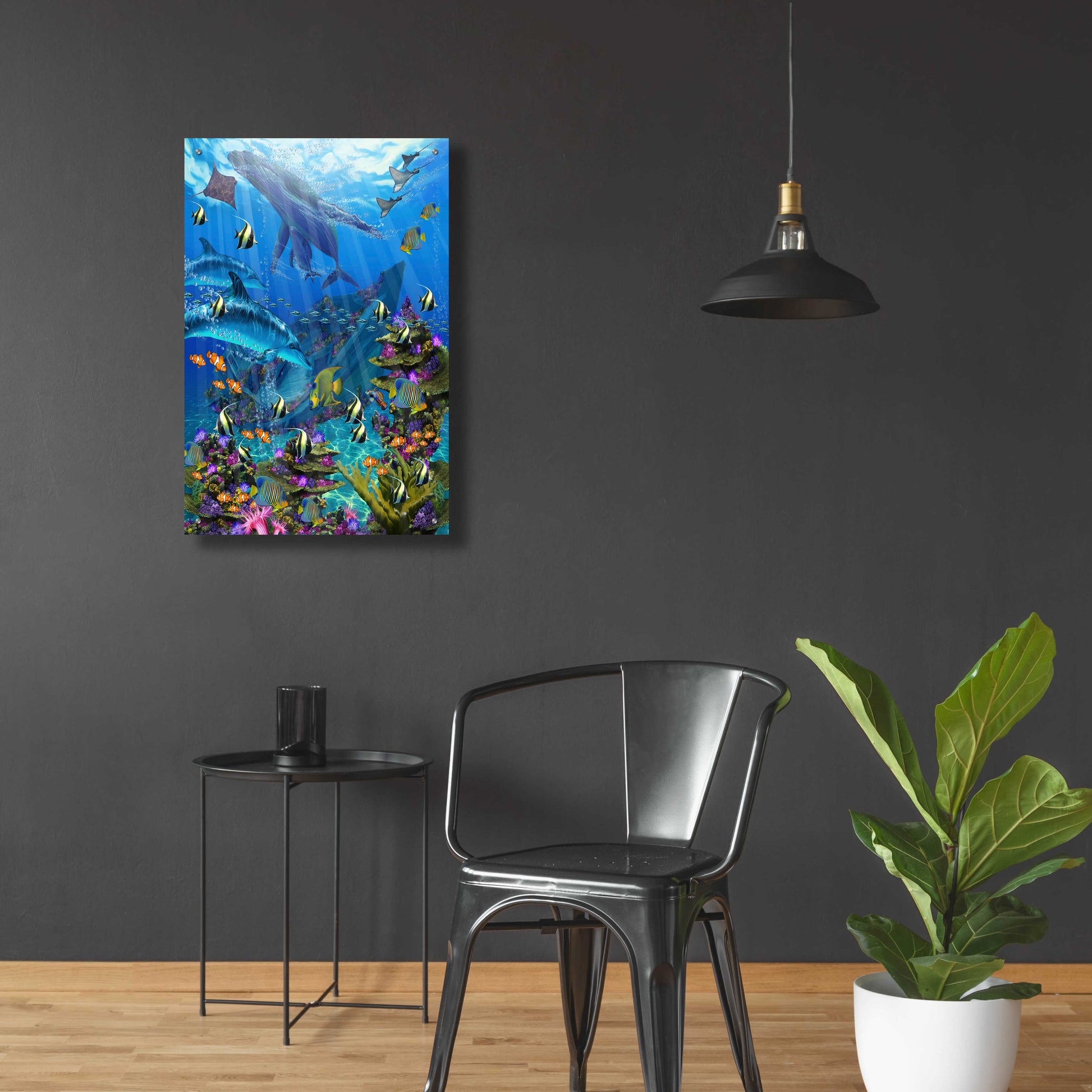 Epic Art 'Shipwreck And Whale' by Enright, Acrylic Glass Wall Art,24x36