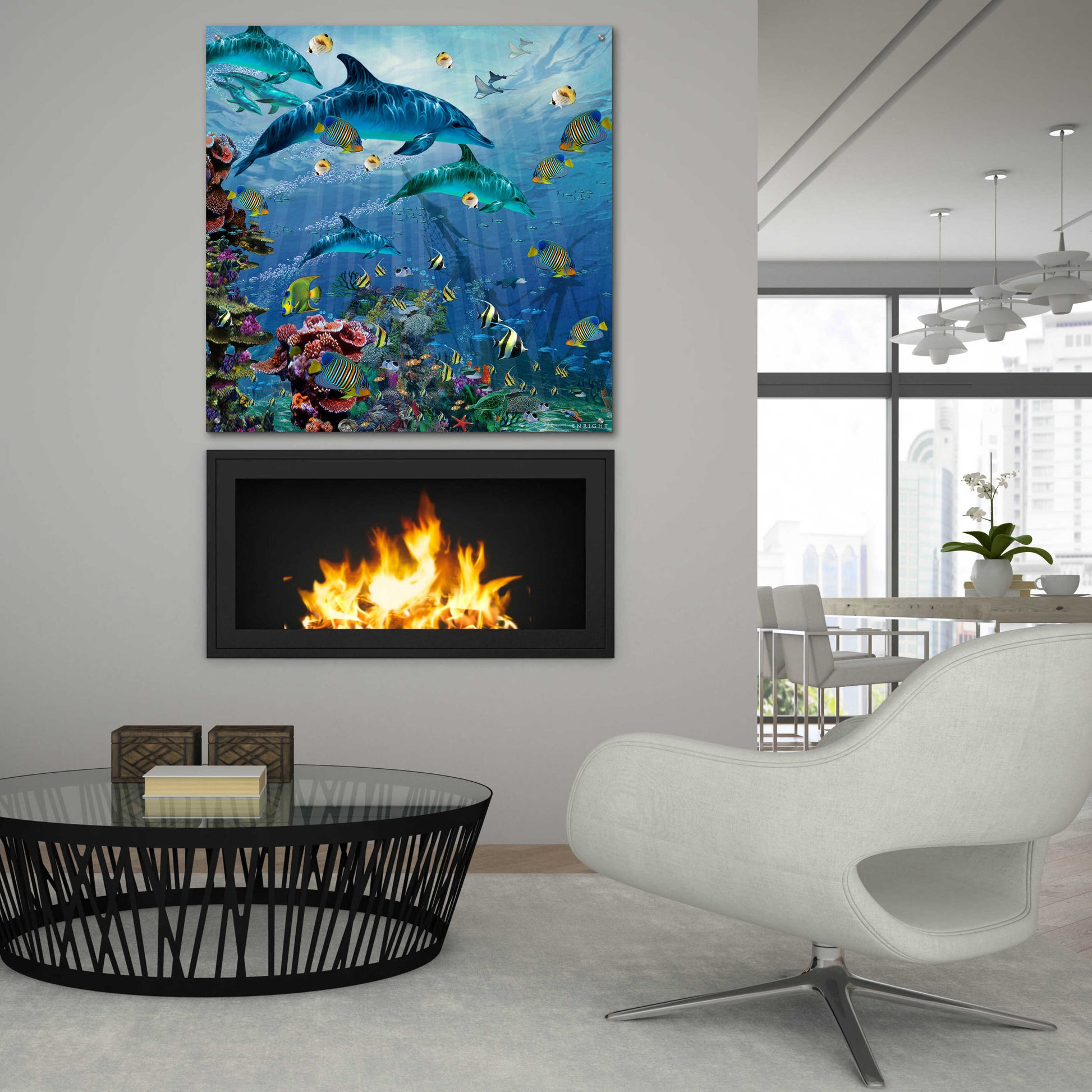 Epic Art 'Sunken Treasure Ship' by Enright, Acrylic Glass Wall Art,36x36