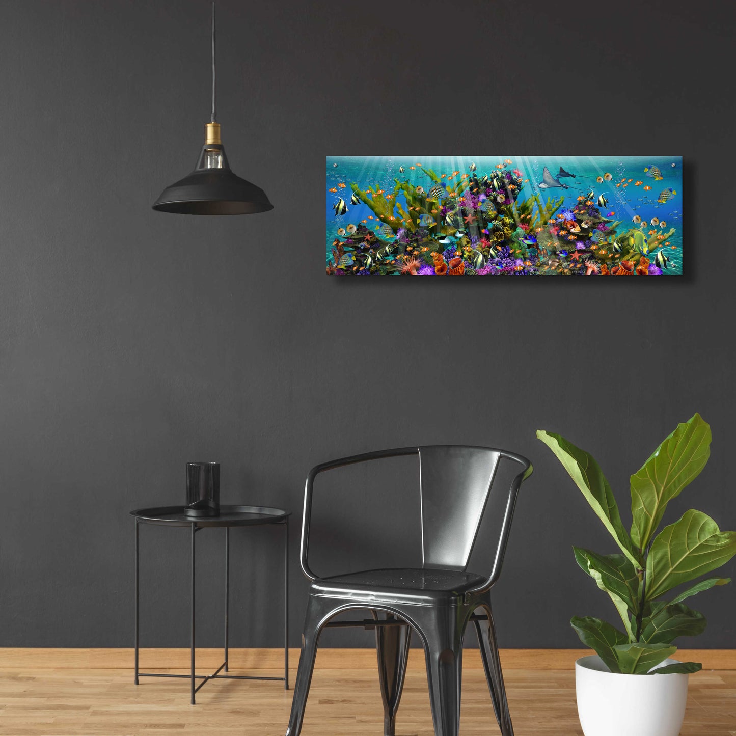 Epic Art 'The Reef Panoramic' by Enright, Acrylic Glass Wall Art,48x16