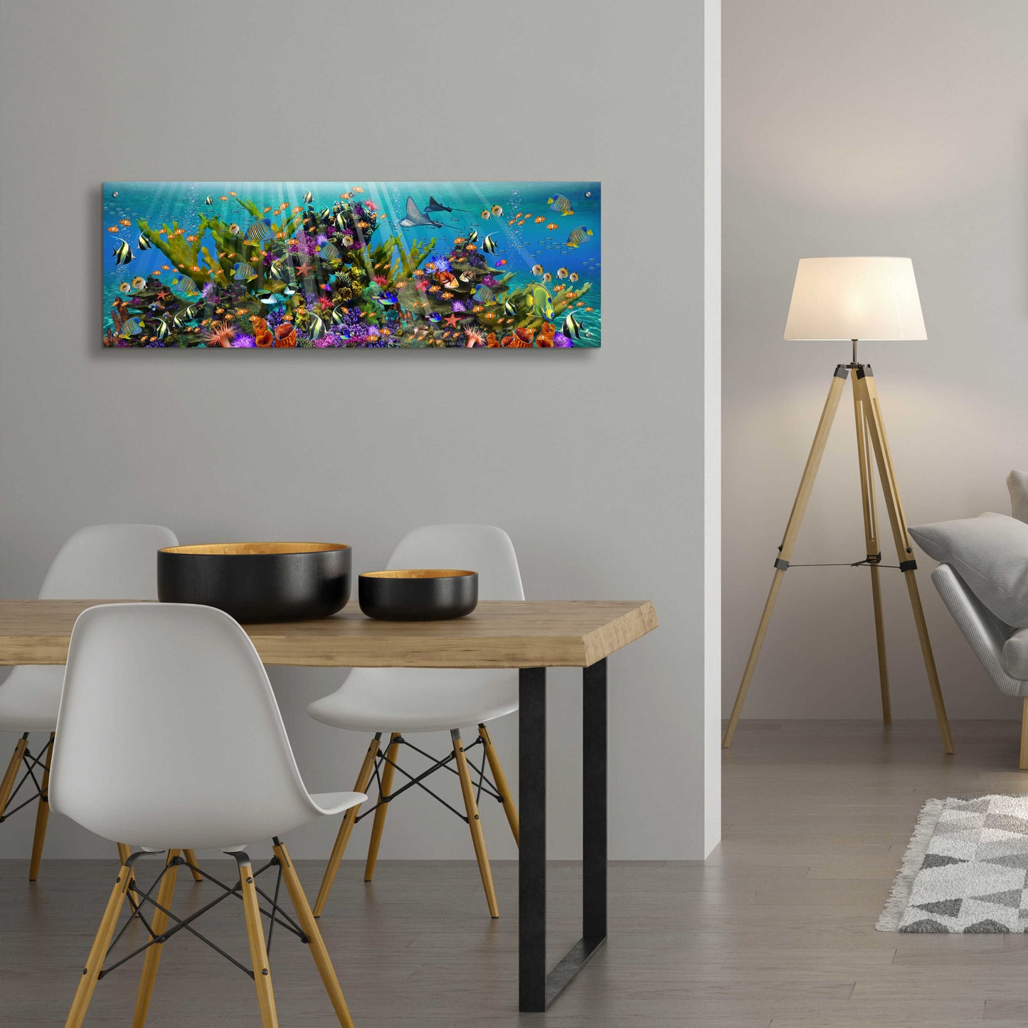 Epic Art 'The Reef Panoramic' by Enright, Acrylic Glass Wall Art,48x16