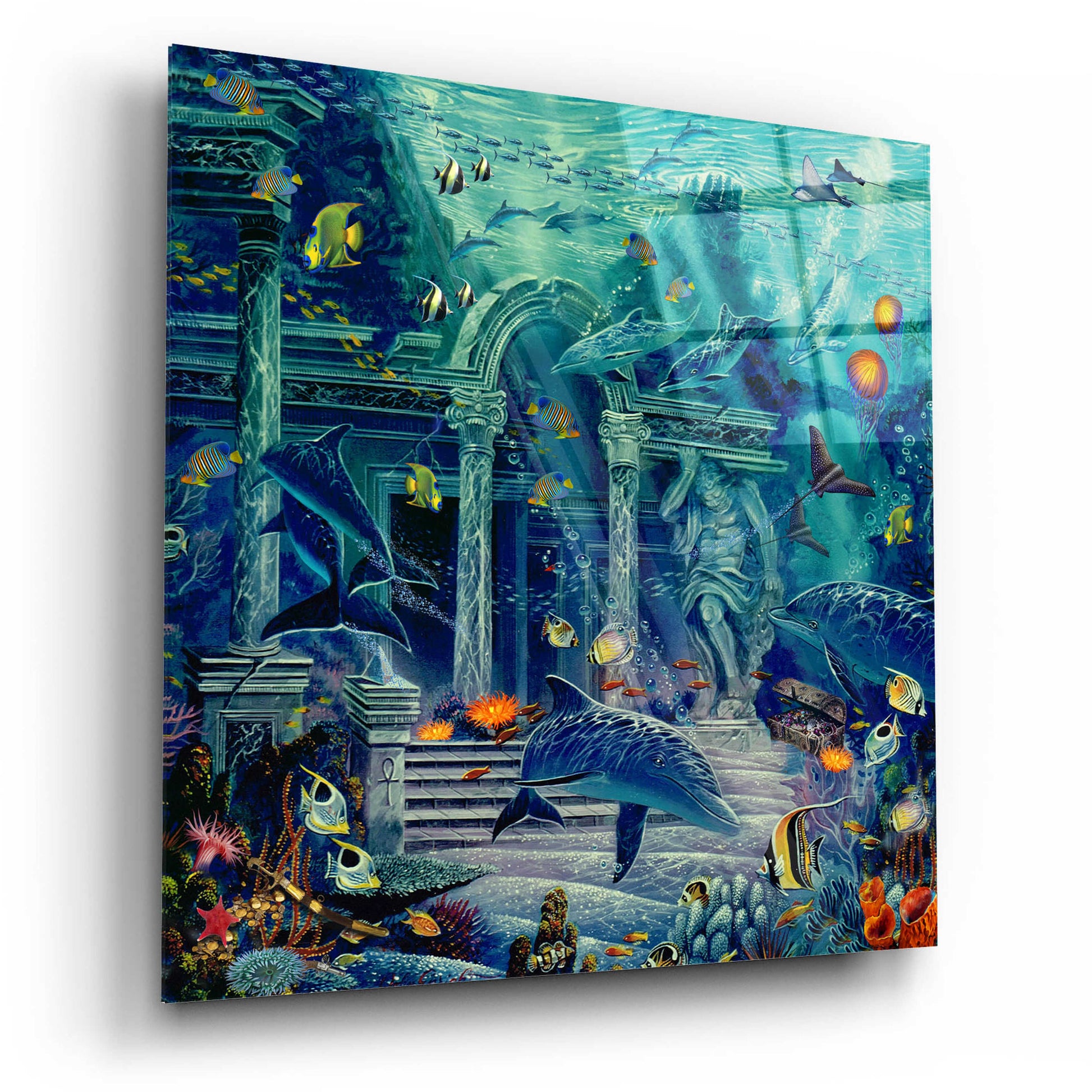 Epic Art 'Visions of Atlantis' by Enright, Acrylic Glass Wall Art,12x12