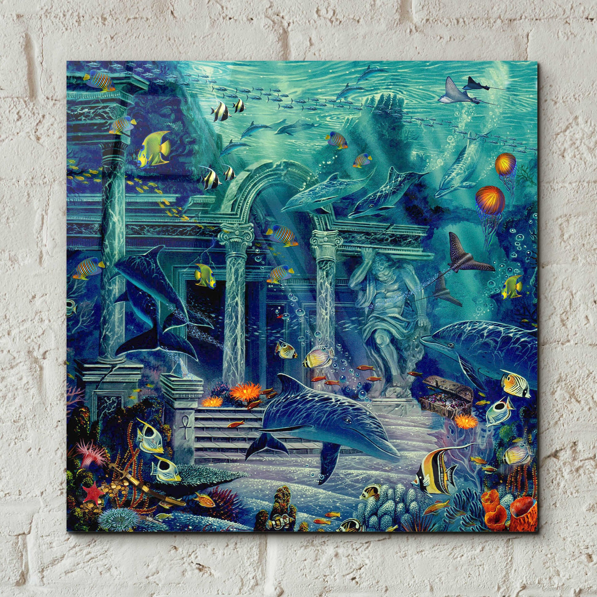 Epic Art 'Visions of Atlantis' by Enright, Acrylic Glass Wall Art,12x12