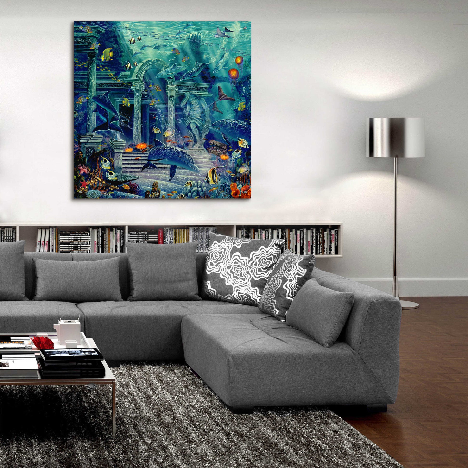 Epic Art 'Visions of Atlantis' by Enright, Acrylic Glass Wall Art,36x36