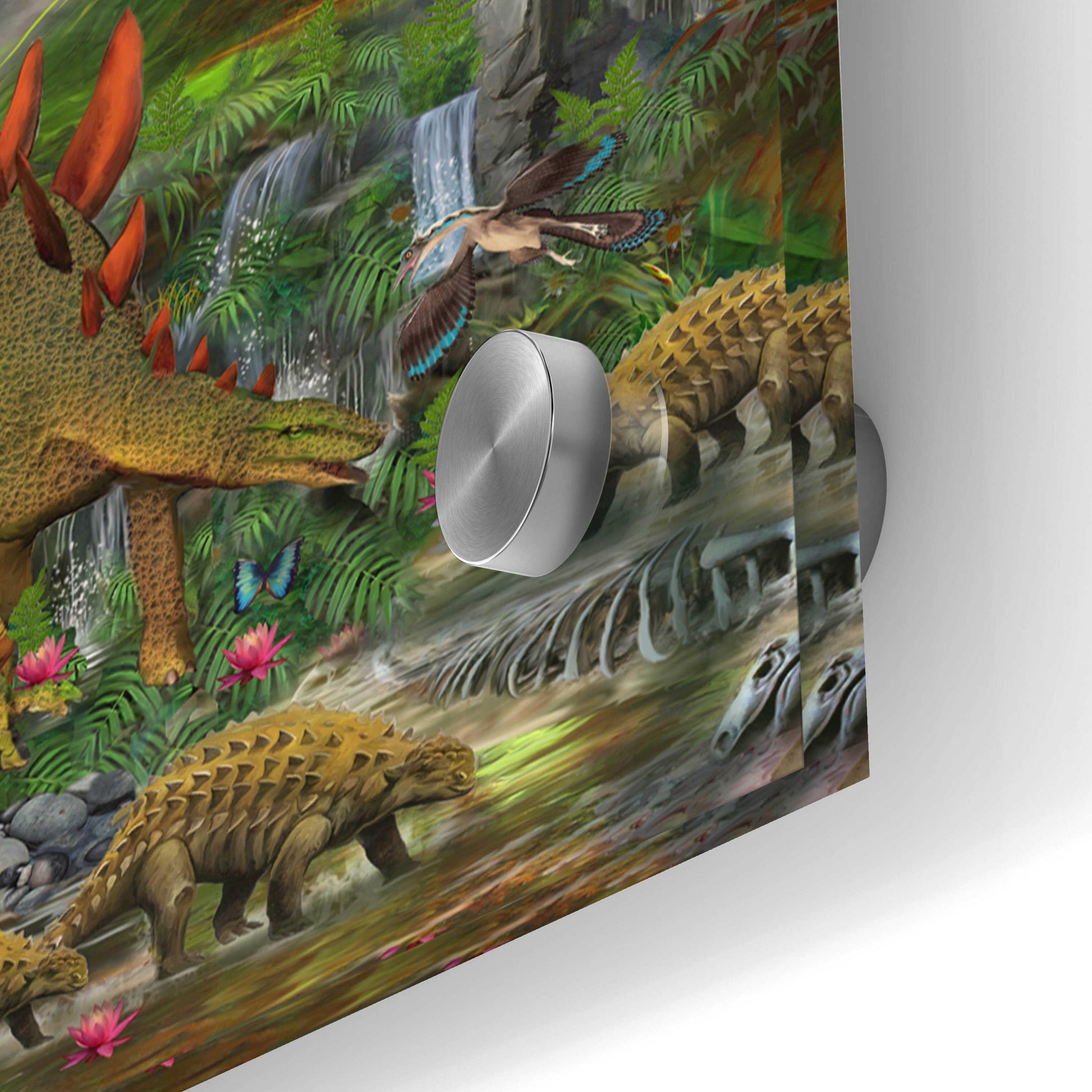 Epic Art 'Jurassic Quest' by Enright, Acrylic Glass Wall Art,36x12