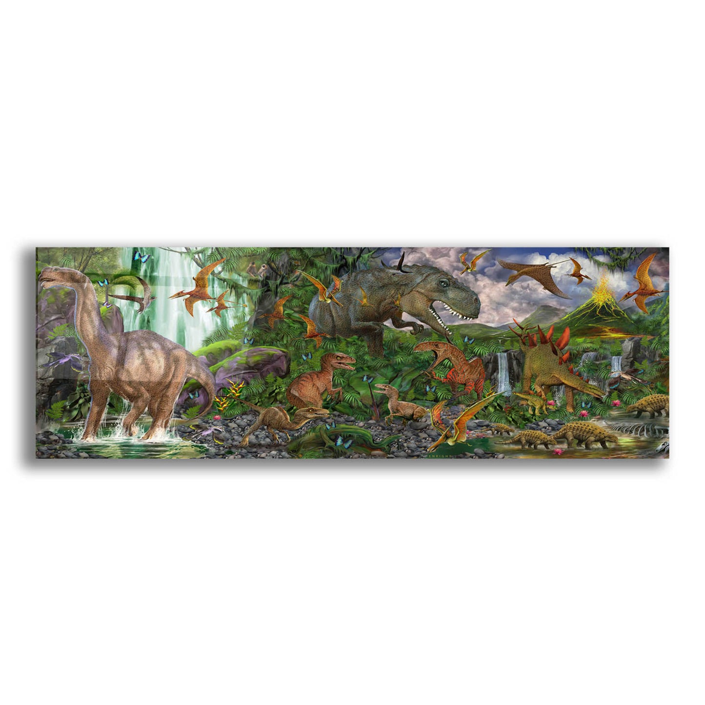 Epic Art 'Jurassic Quest' by Enright, Acrylic Glass Wall Art