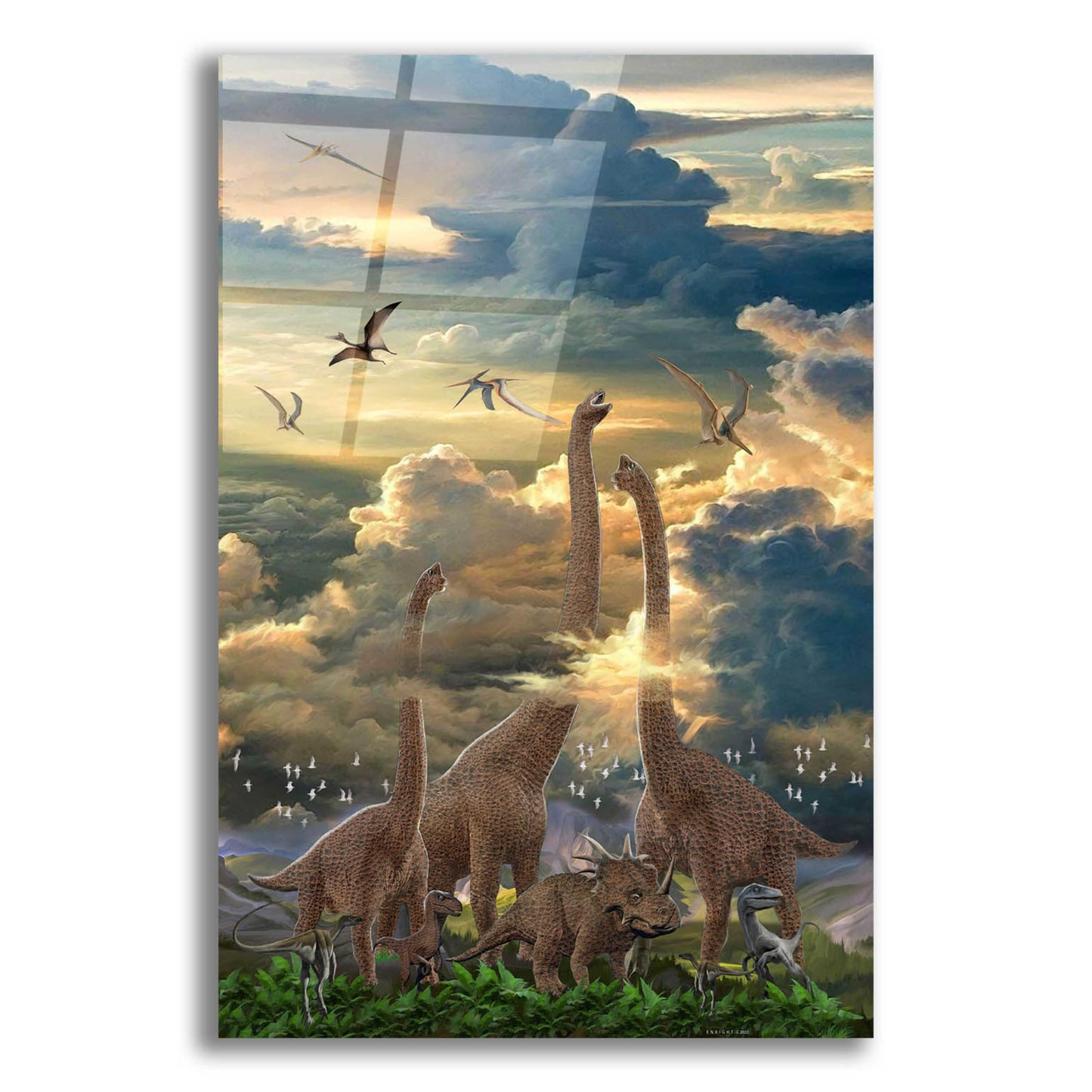 Epic Art 'Bronto Horizons 2' by Enright, Acrylic Glass Wall Art,12x16