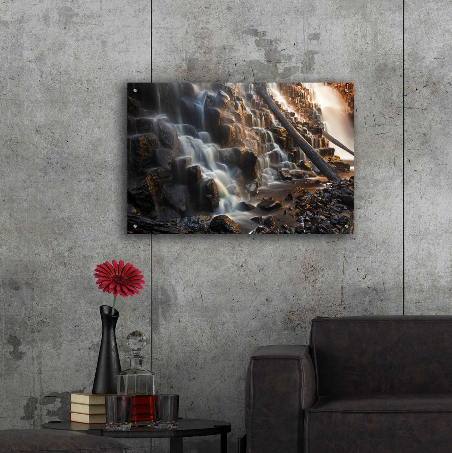 Epic Art 'Dip Falls' by Everlook Photography, Acrylic Glass Wall Art,36x24