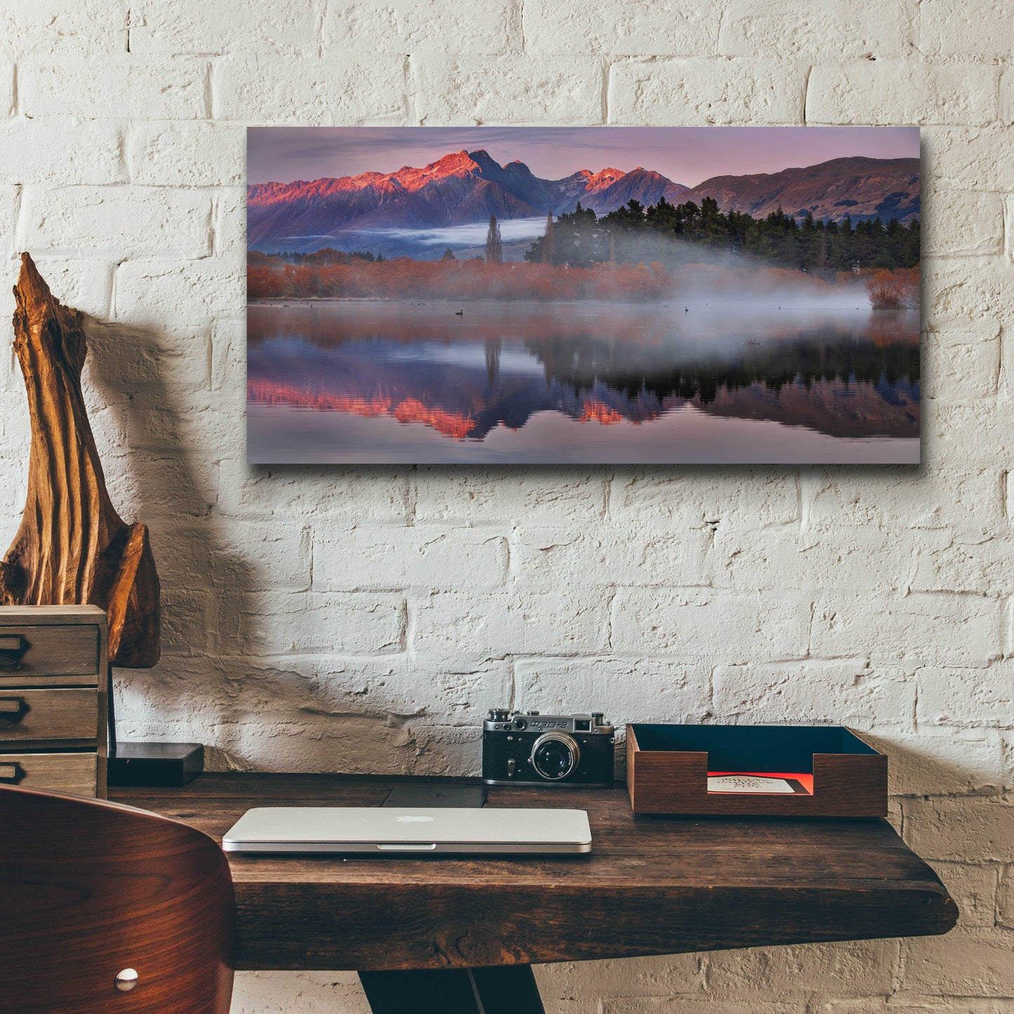 Epic Art 'Glenorchy Mists' by Everlook Photography, Acrylic Glass Wall Art,24x12