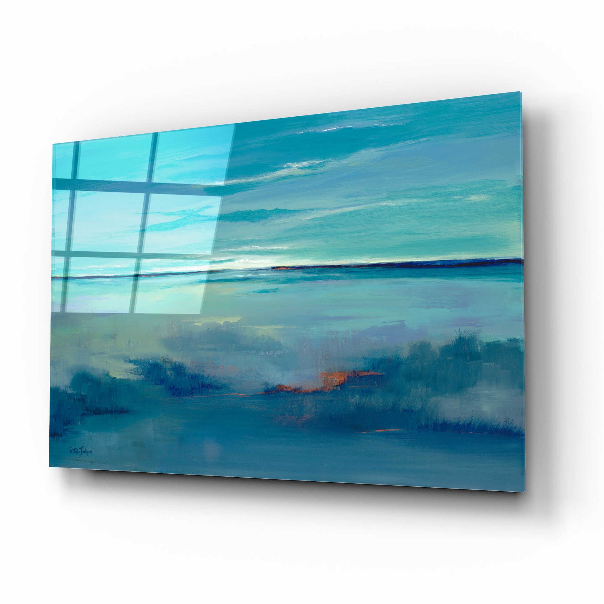 Epic Art 'Blue Ciel' by Victoria Jackson, Acrylic Glass Wall Art,16x12