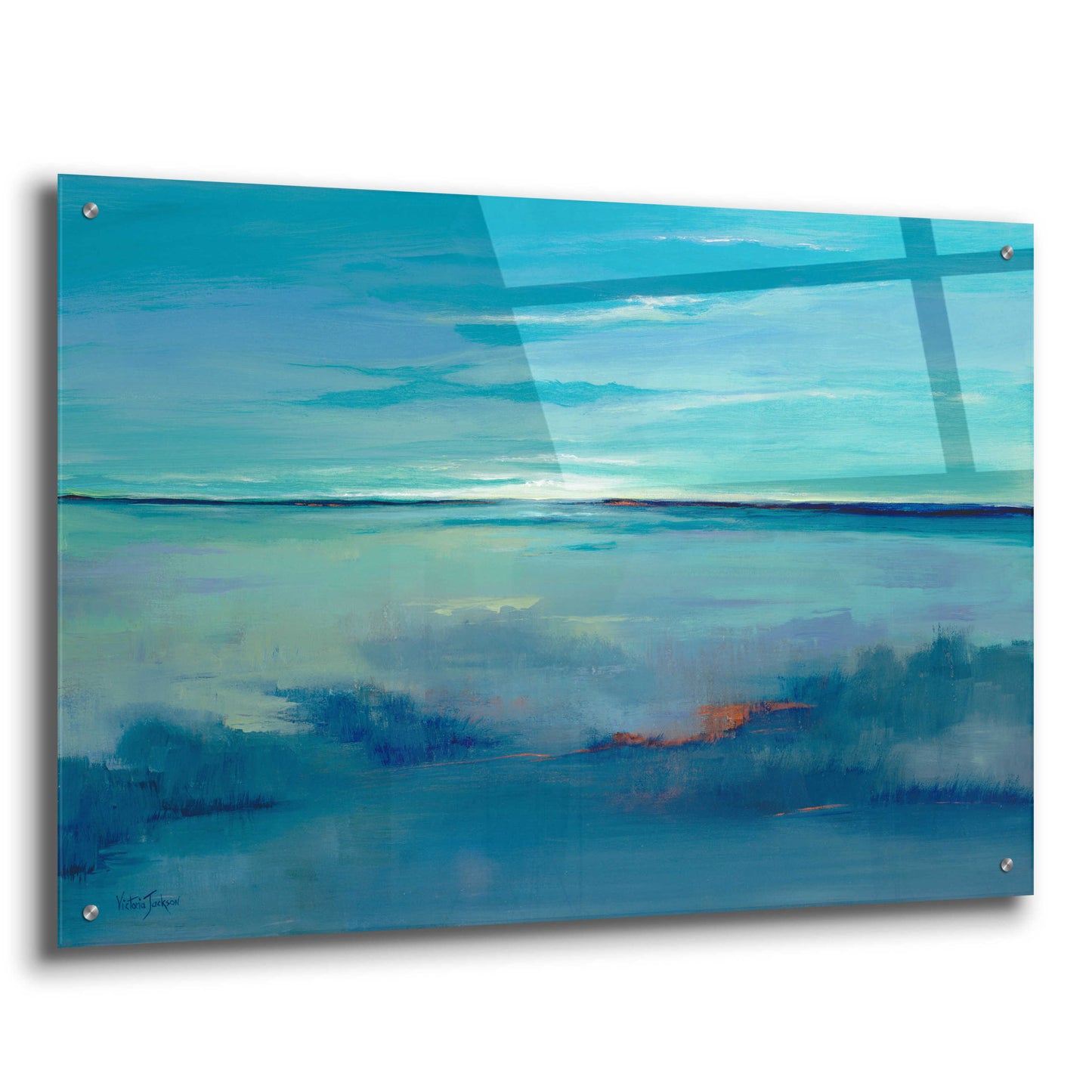 Epic Art 'Blue Ciel' by Victoria Jackson, Acrylic Glass Wall Art,36x24