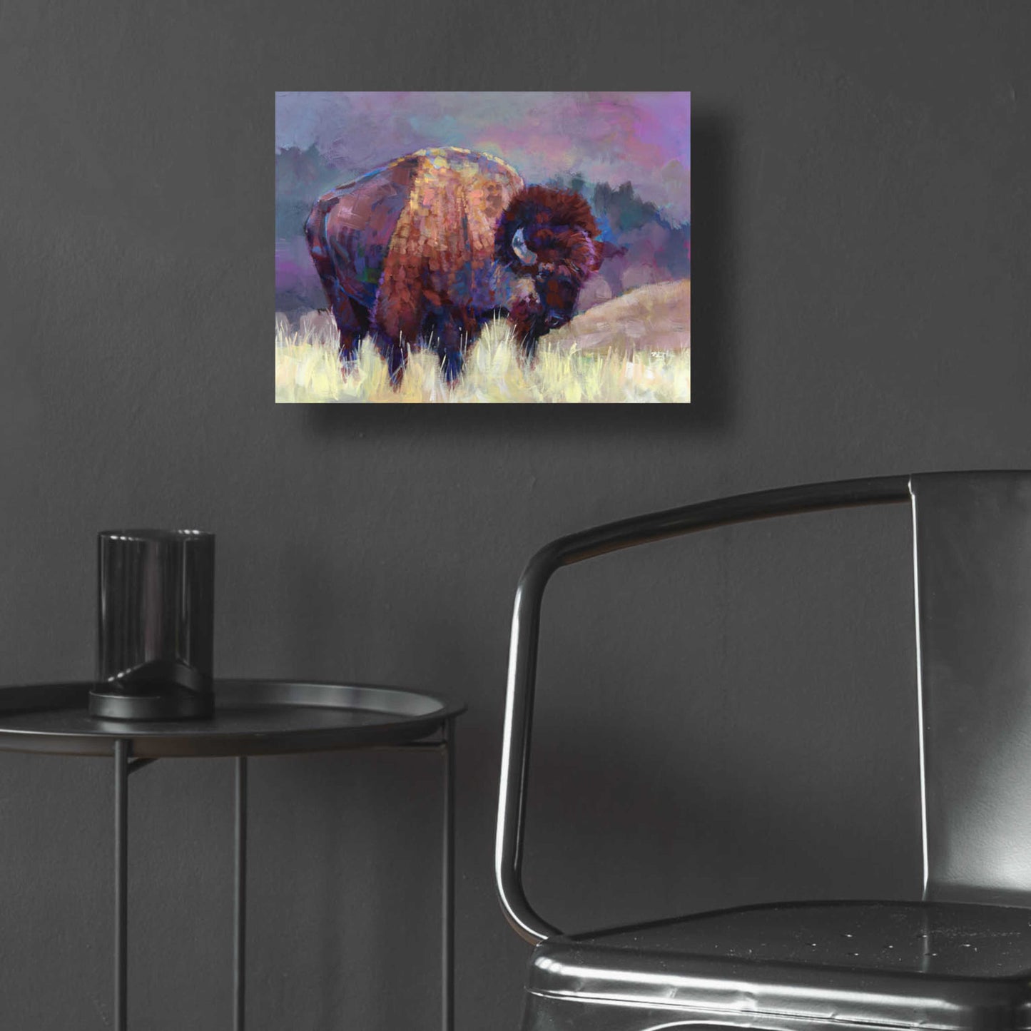 Epic Art 'Buffalo Roam' by Robert Jackson, Acrylic Glass Wall Art,16x12