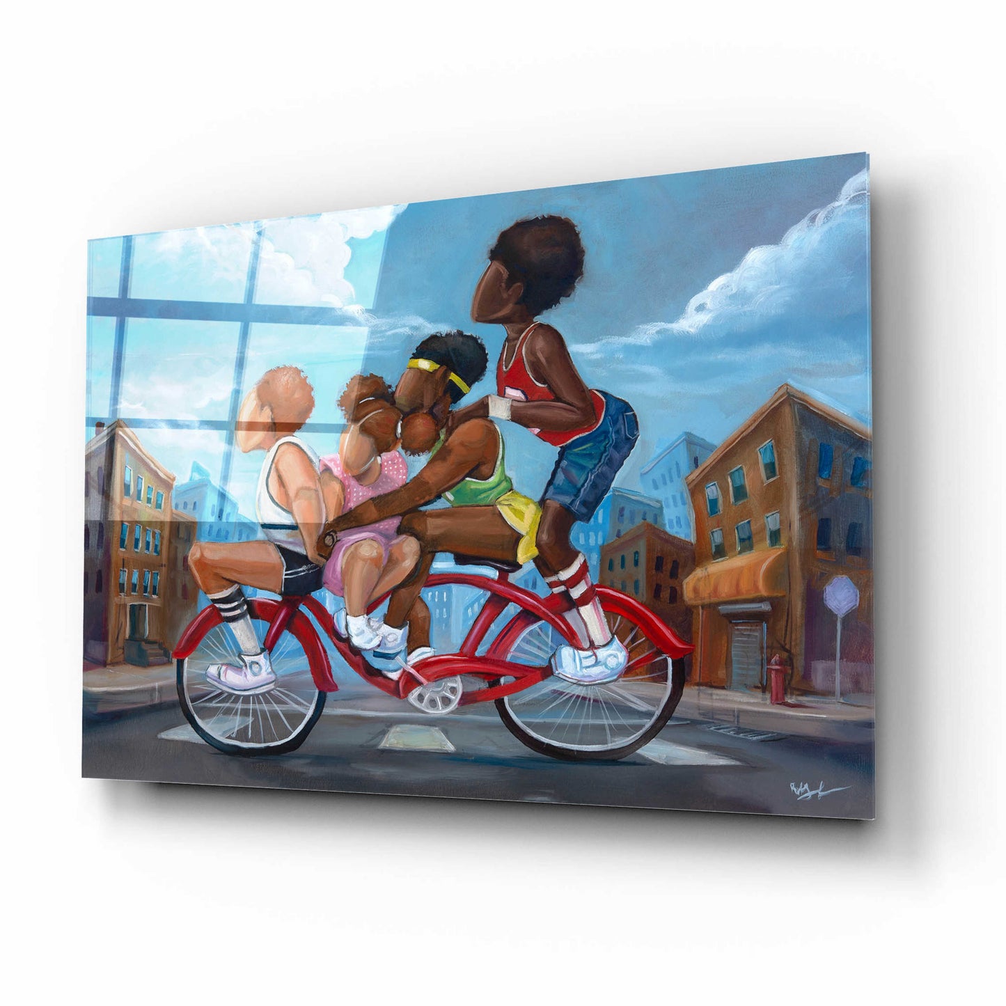 Epic Art 'Public Transpo' by Robert Jackson, Acrylic Glass Wall Art,16x12