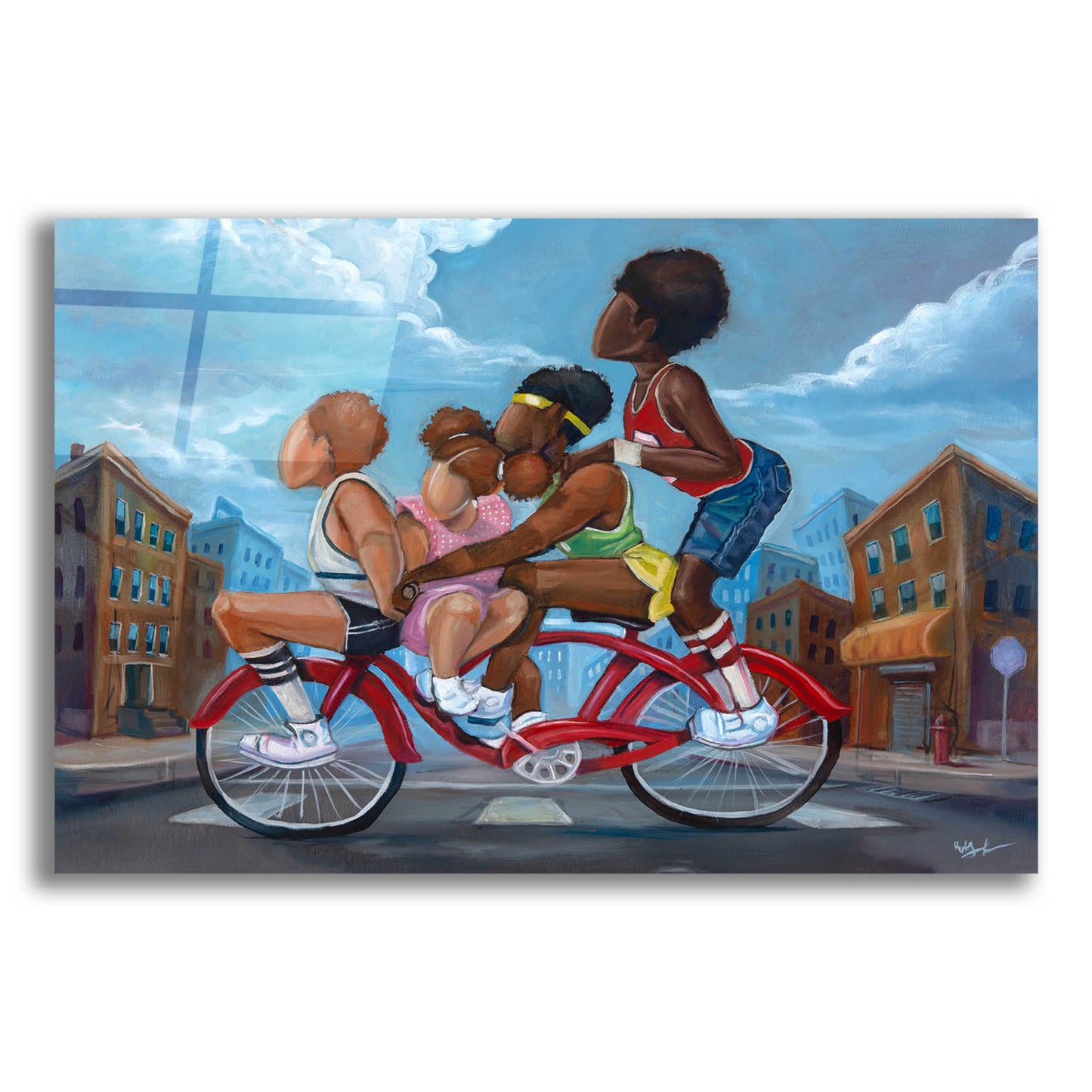 Epic Art 'Public Transpo' by Robert Jackson, Acrylic Glass Wall Art,16x12