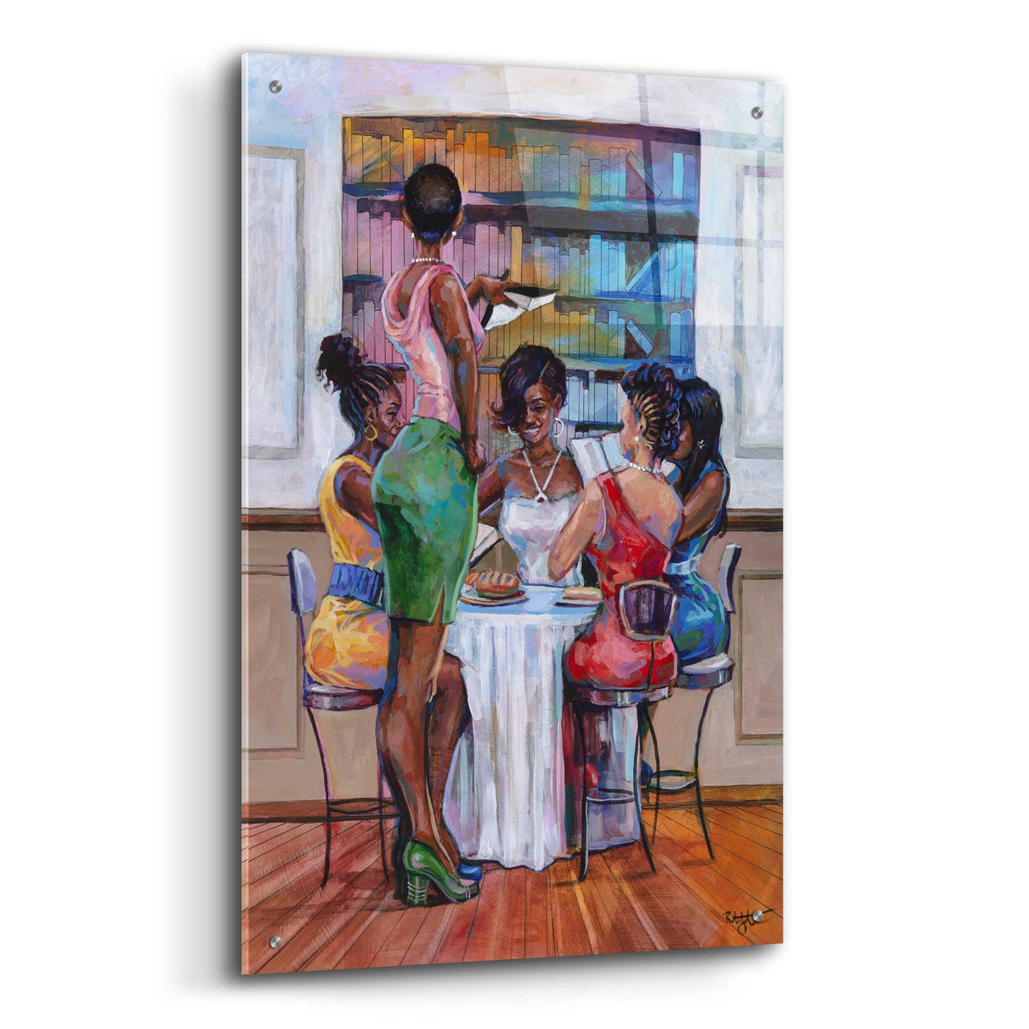 Epic Art 'The Book Club III' by Robert Jackson, Acrylic Glass Wall Art,24x36