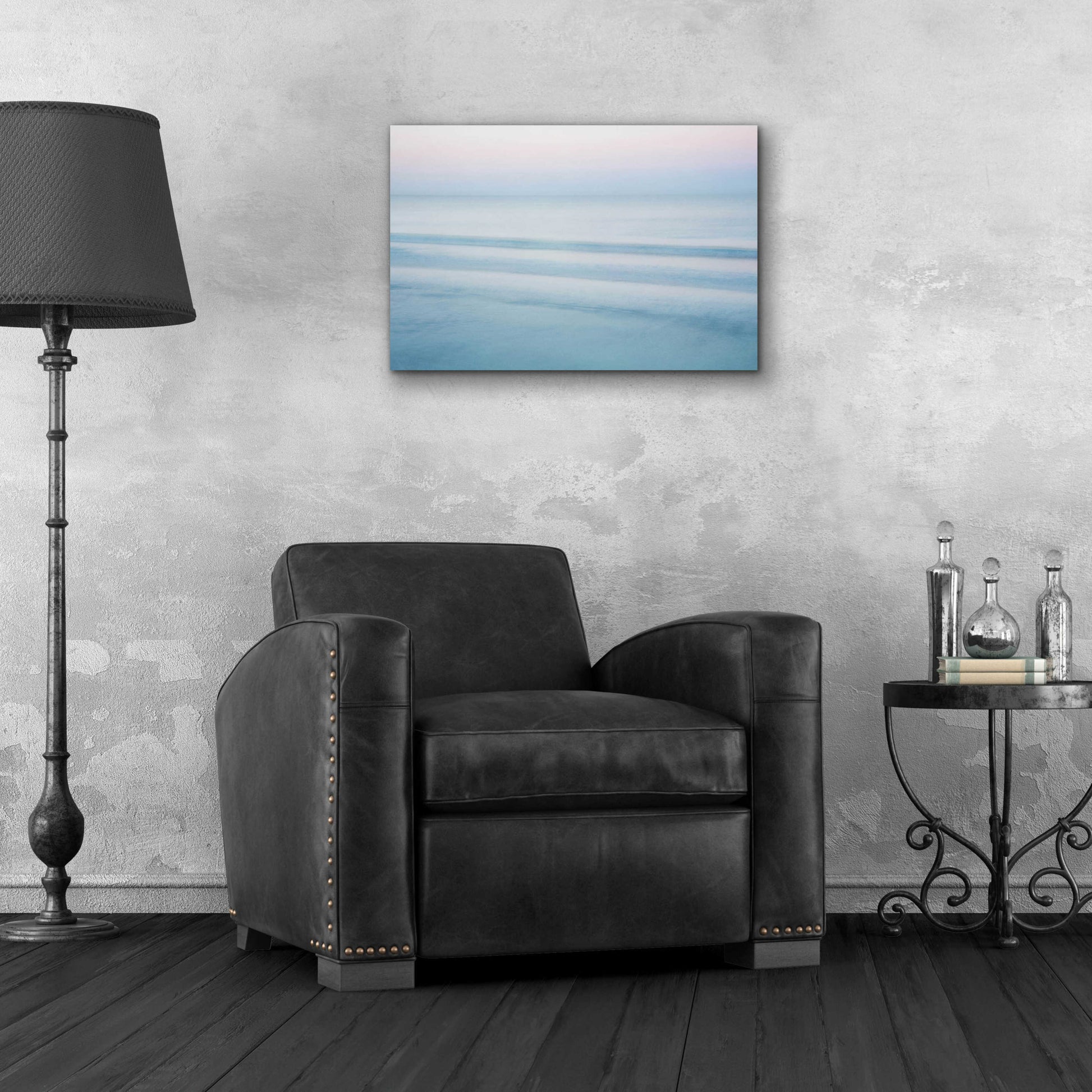 Epic Art 'Three Waves Crescent Beach' by John Juracek, Acrylic Glass Wall Art,24x16