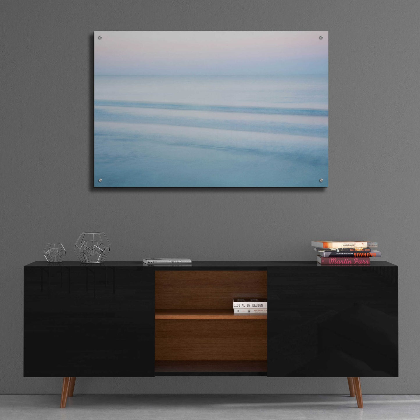 Epic Art 'Three Waves Crescent Beach' by John Juracek, Acrylic Glass Wall Art,36x24