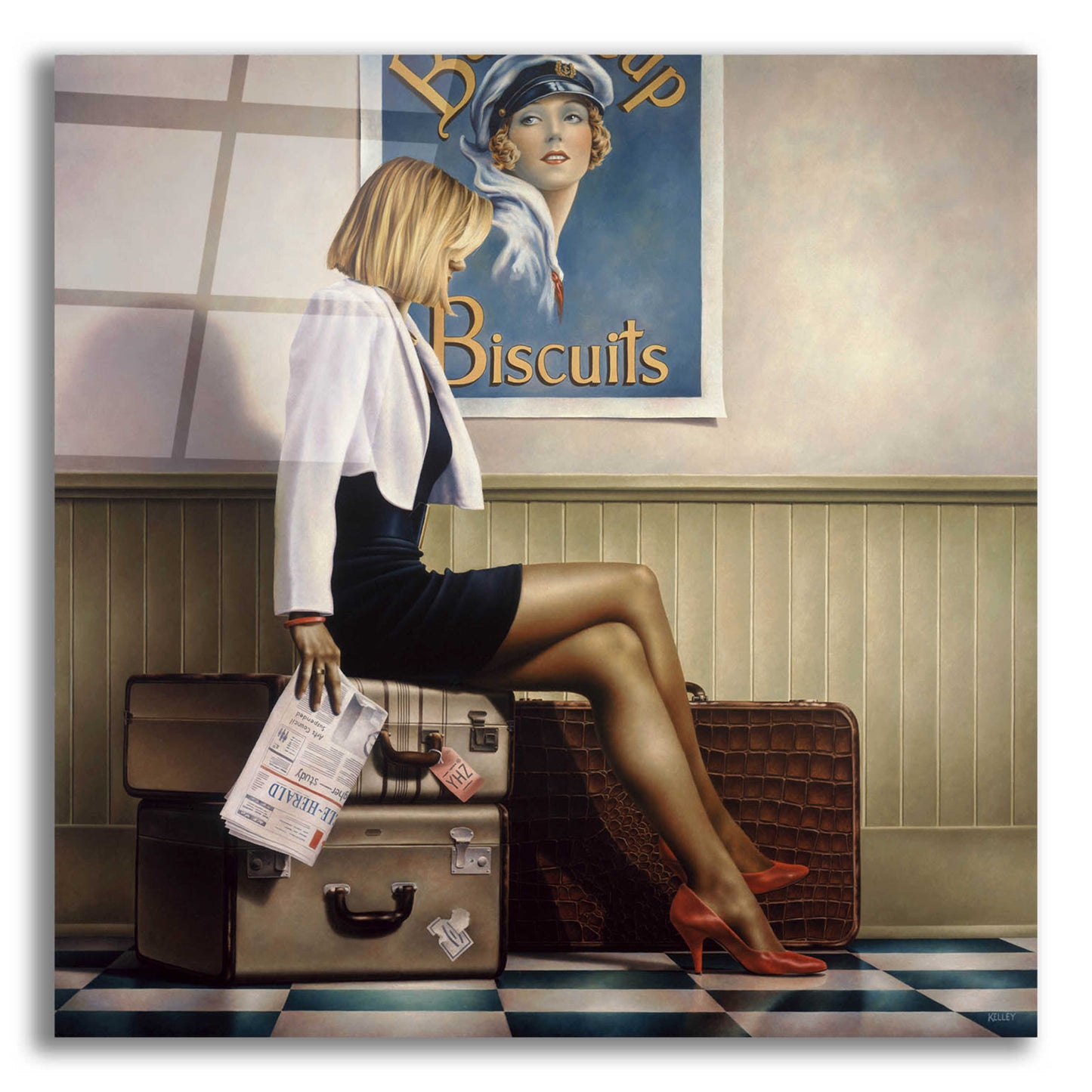 Epic Art 'Biscuits' by Paul Kelley, Acrylic Glass Wall Art,12x12