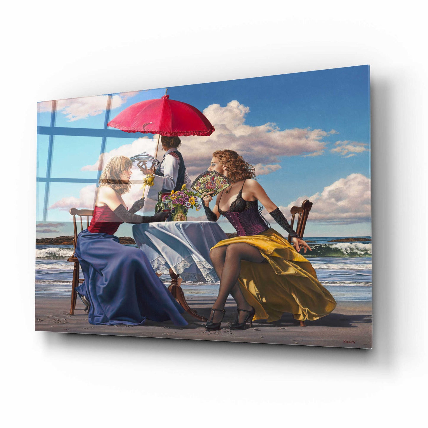 Epic Art 'Cafe Oceanus' by Paul Kelley, Acrylic Glass Wall Art,16x12