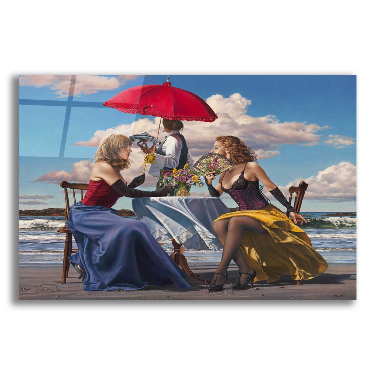 Epic Art 'Cafe Oceanus' by Paul Kelley, Acrylic Glass Wall Art,16x12