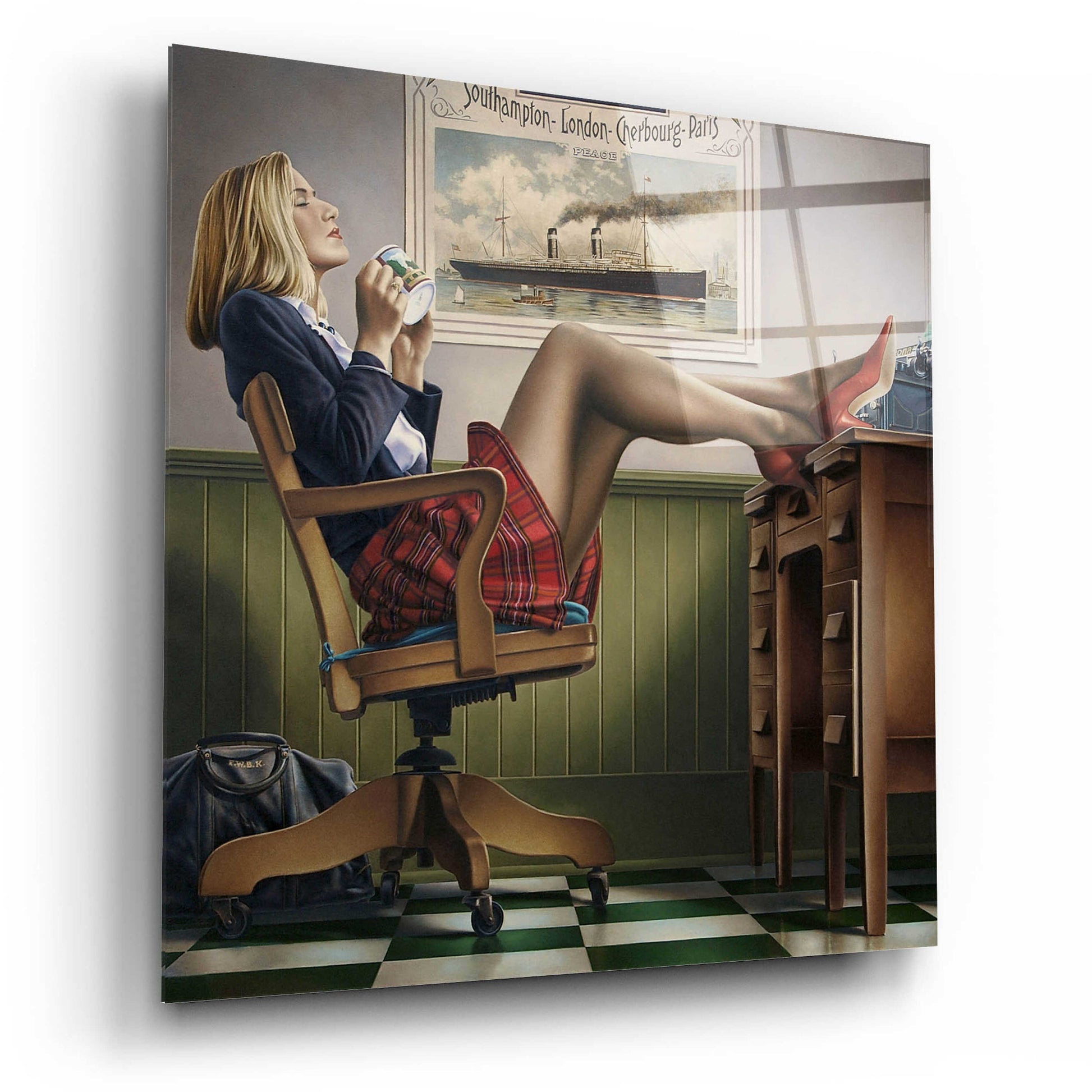 Epic Art 'Coffee Break' by Paul Kelley, Acrylic Glass Wall Art,12x12