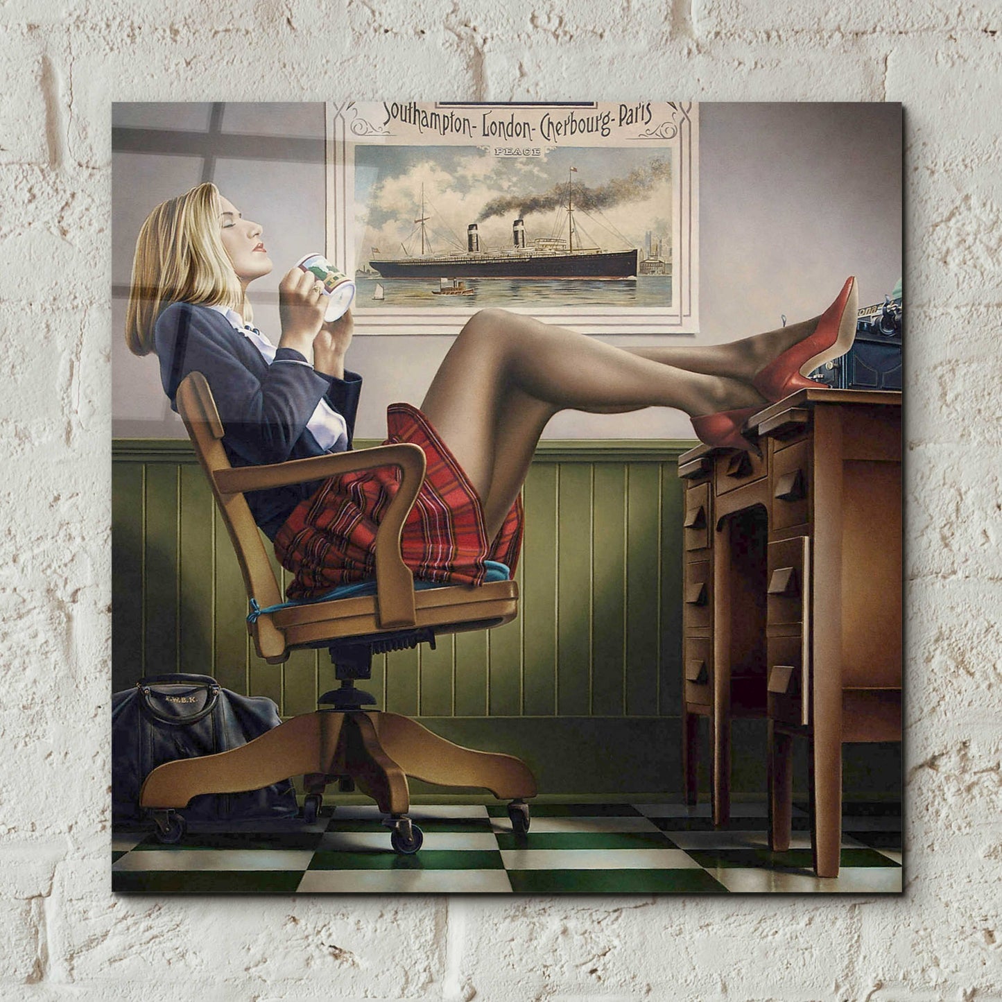 Epic Art 'Coffee Break' by Paul Kelley, Acrylic Glass Wall Art,12x12