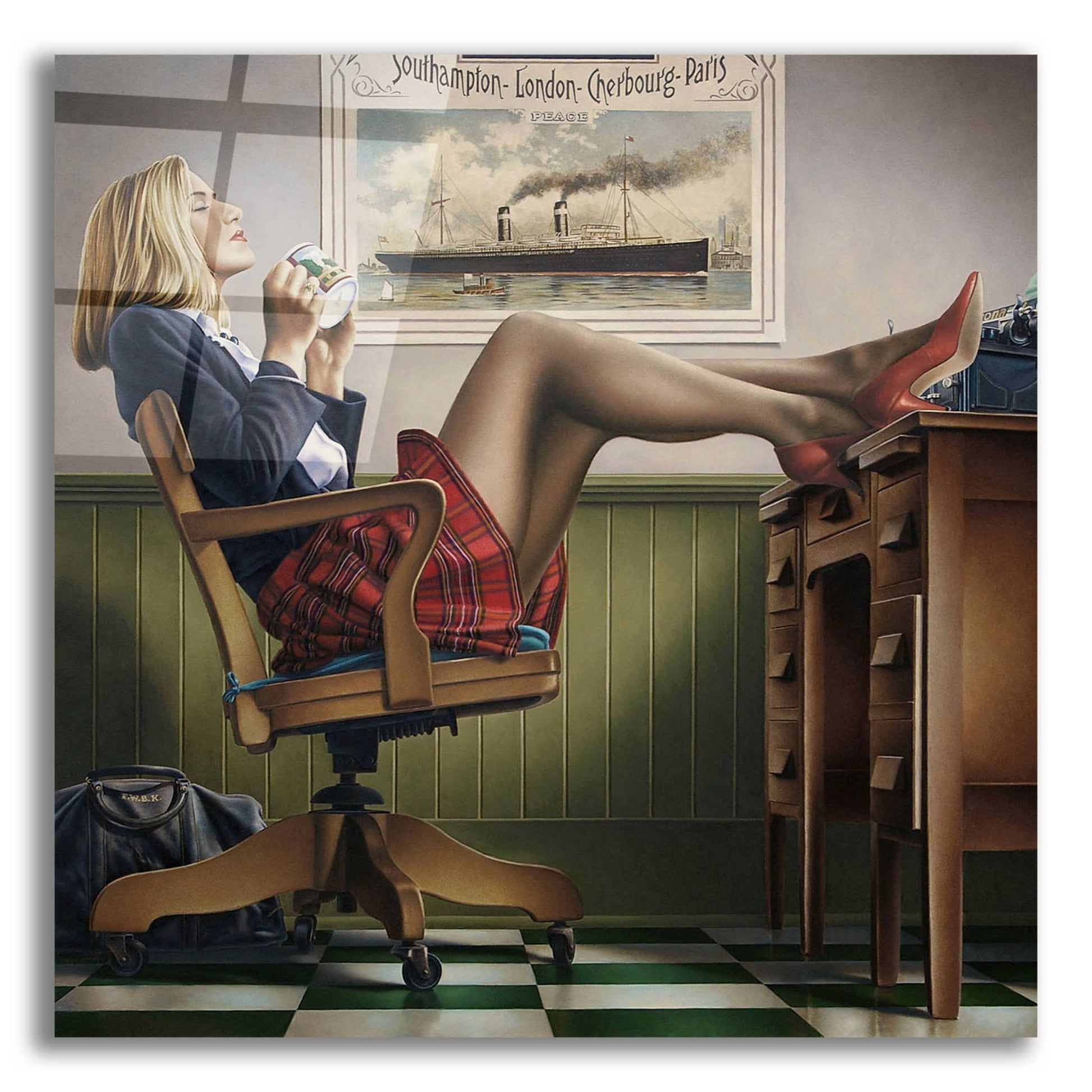 Epic Art 'Coffee Break' by Paul Kelley, Acrylic Glass Wall Art,12x12