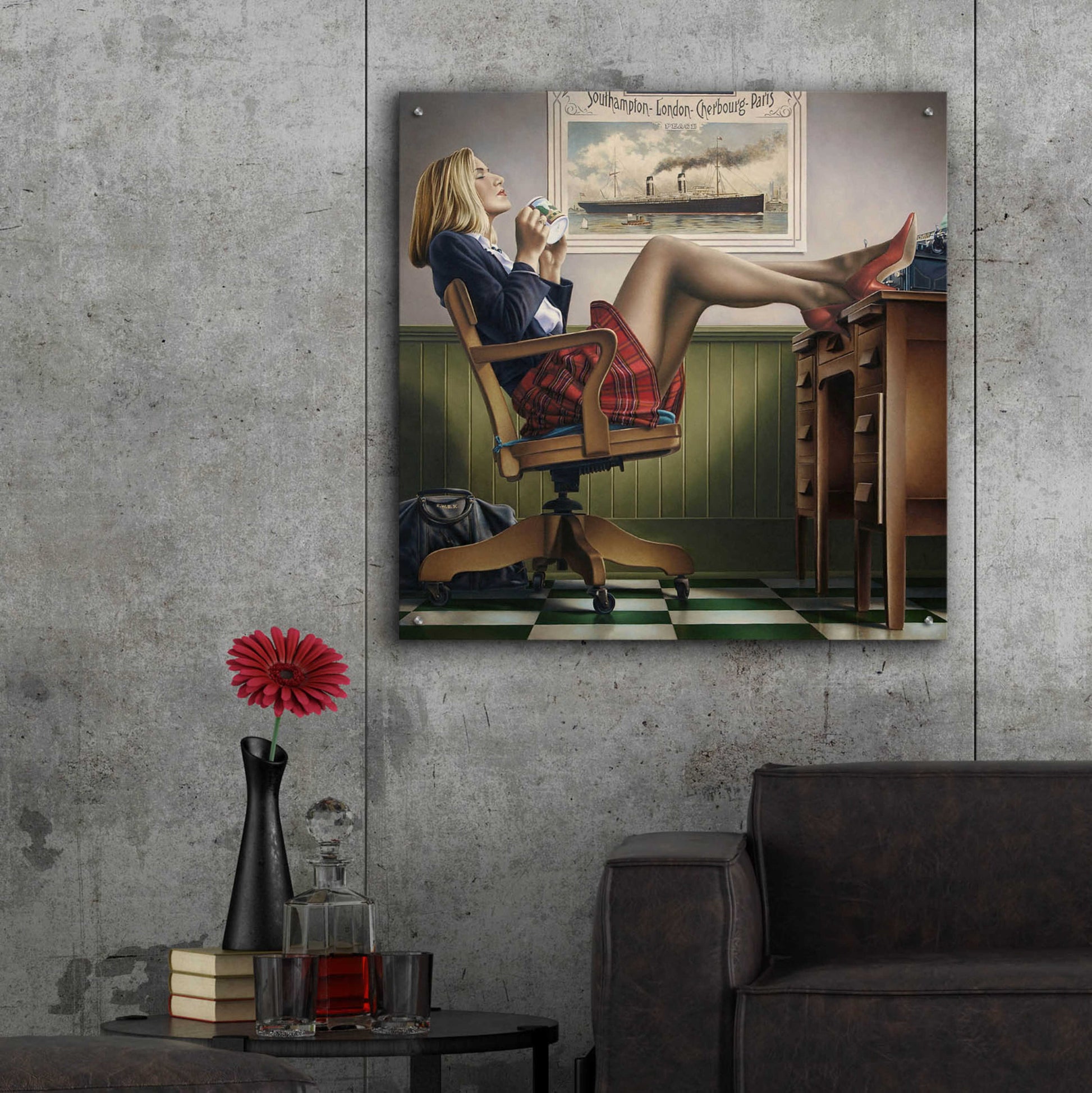 Epic Art 'Coffee Break' by Paul Kelley, Acrylic Glass Wall Art,36x36