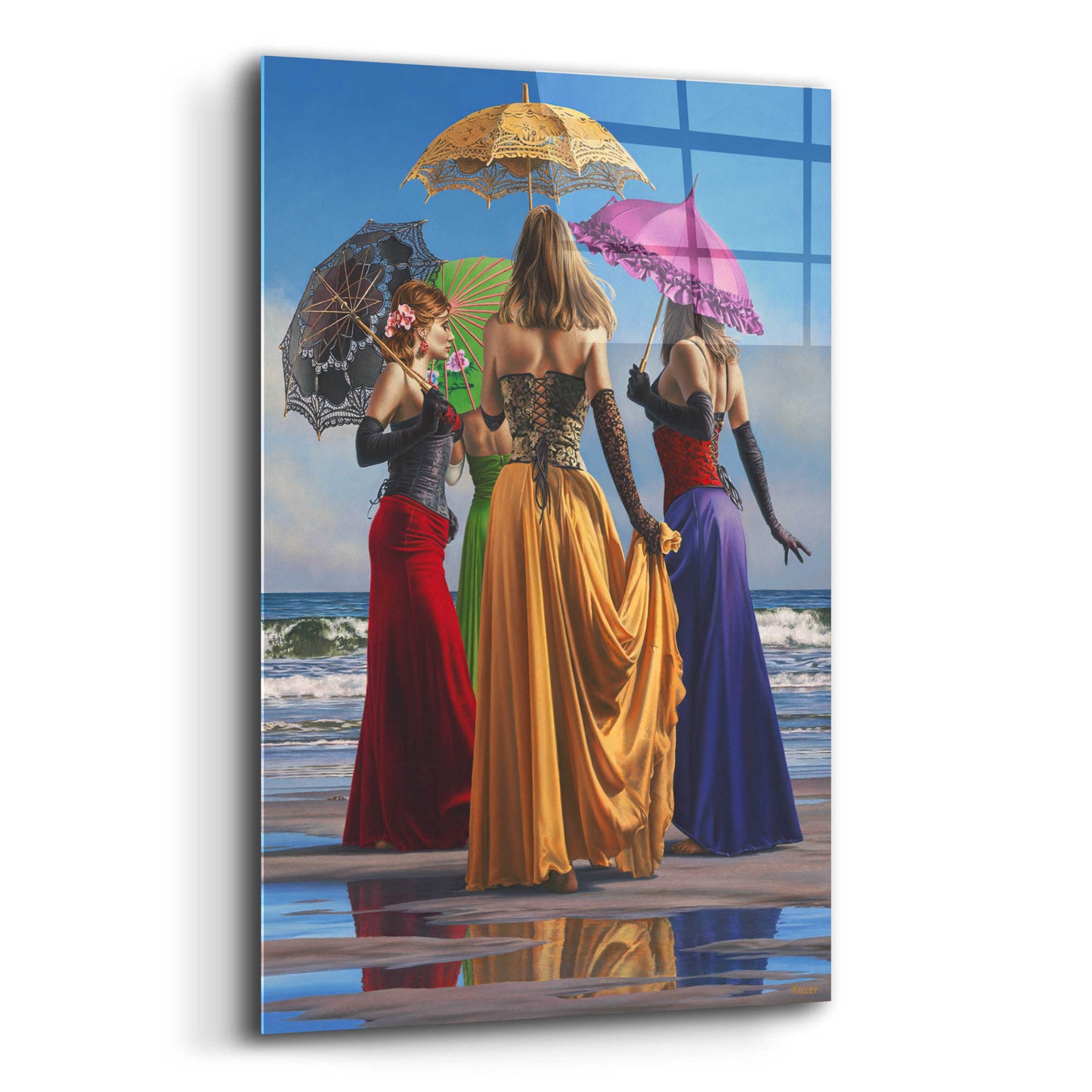 Epic Art 'Parasols' by Paul Kelley, Acrylic Glass Wall Art,12x16