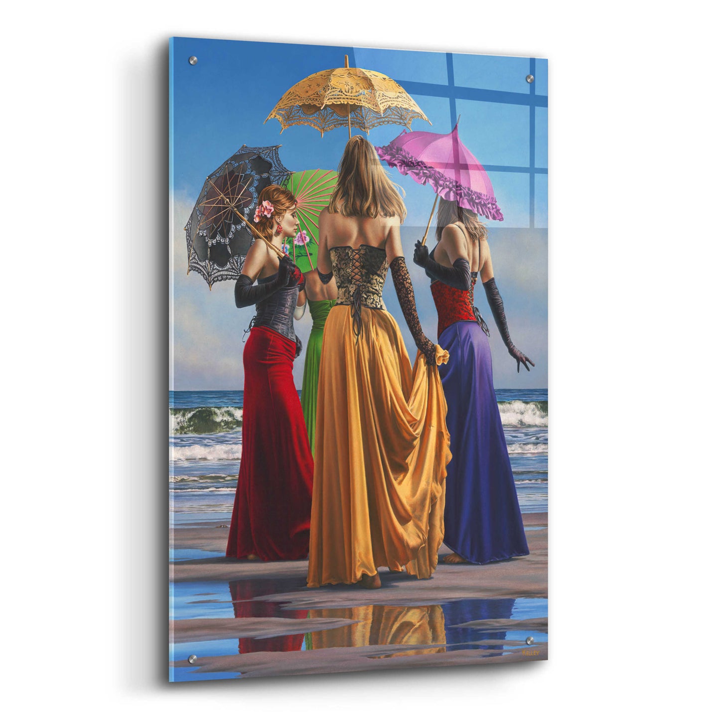 Epic Art 'Parasols' by Paul Kelley, Acrylic Glass Wall Art,24x36