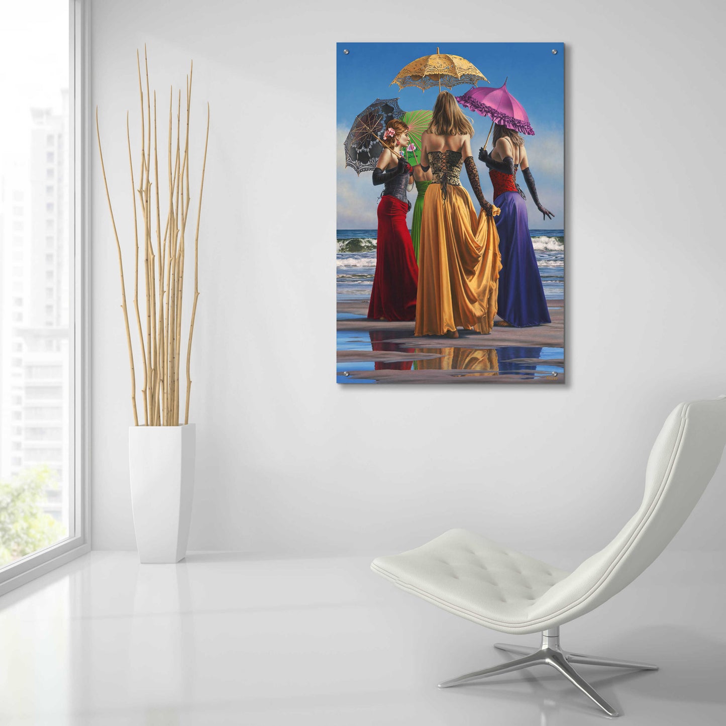 Epic Art 'Parasols' by Paul Kelley, Acrylic Glass Wall Art,24x36