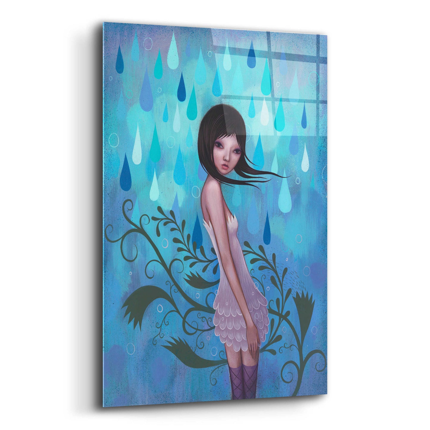 Epic Art 'Morning Showers' by Jeremiah Ketner, Acrylic Glass Wall Art,12x16