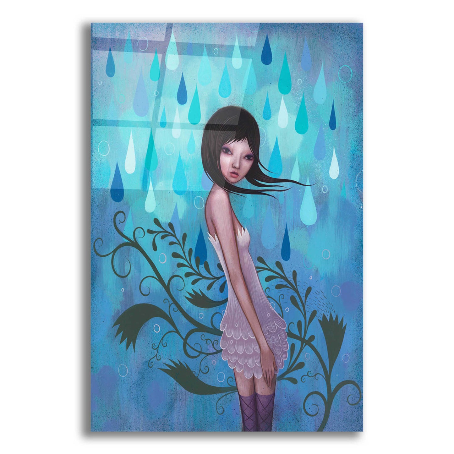 Epic Art 'Morning Showers' by Jeremiah Ketner, Acrylic Glass Wall Art,16x24