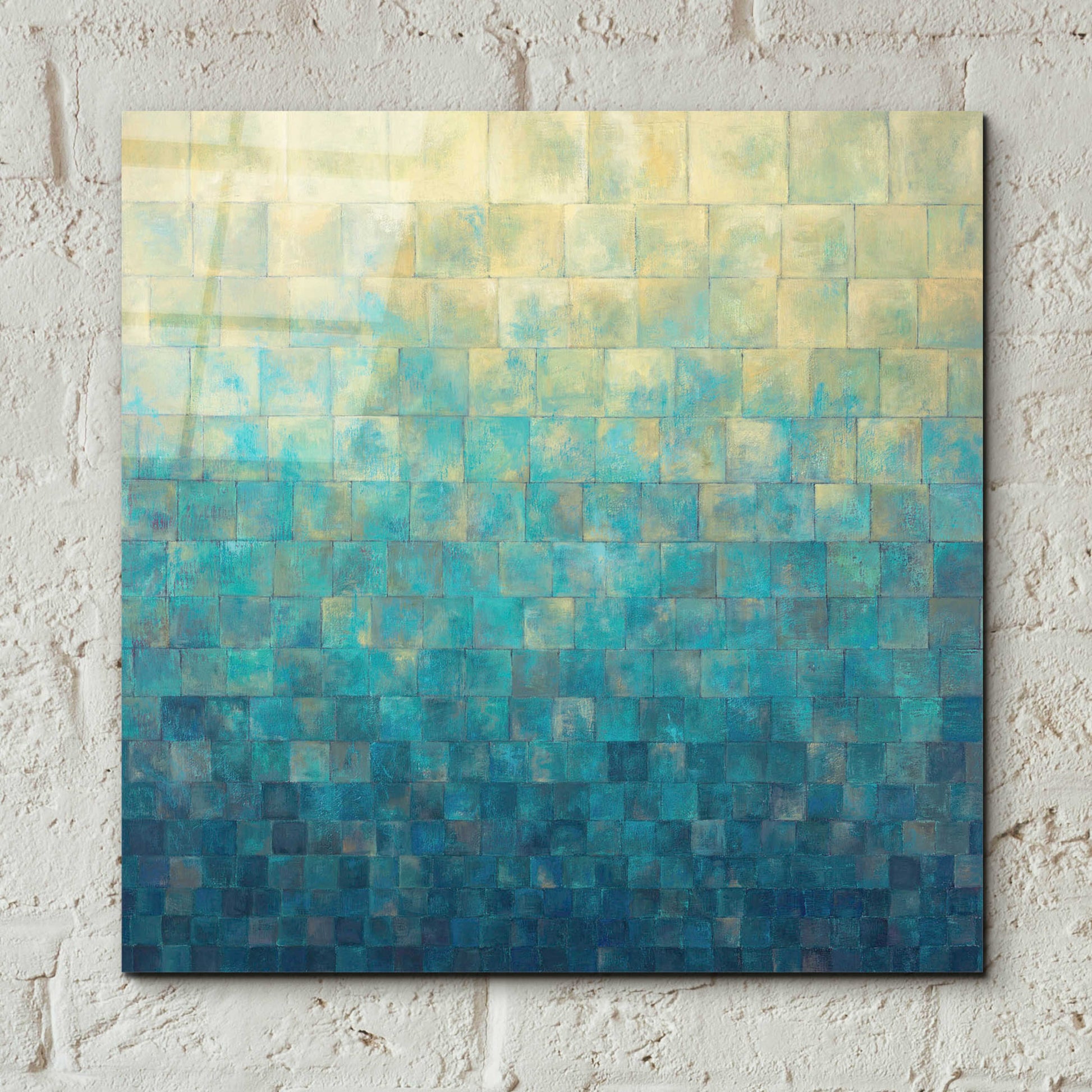 Epic Art 'Cascade' by Janelle Kroner, Acrylic Glass Wall Art,12x12