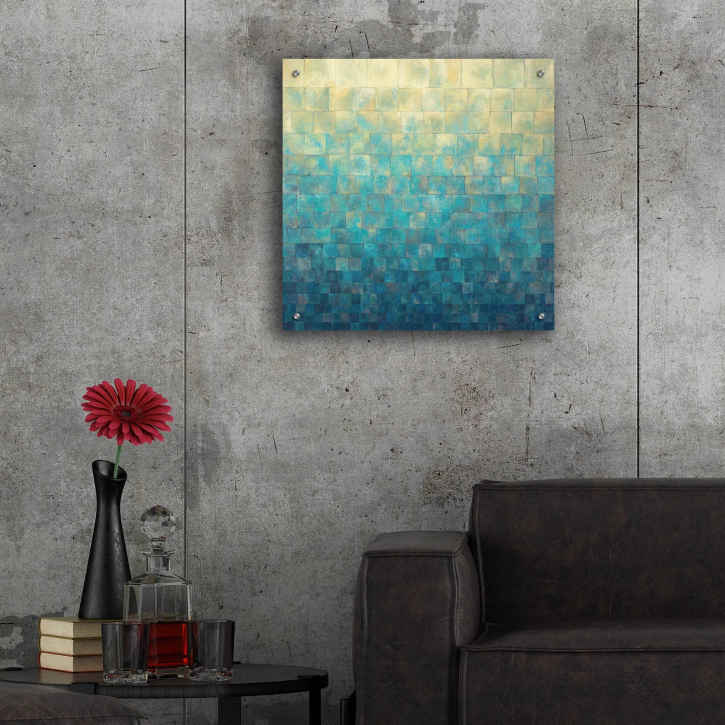 Epic Art 'Cascade' by Janelle Kroner, Acrylic Glass Wall Art,24x24