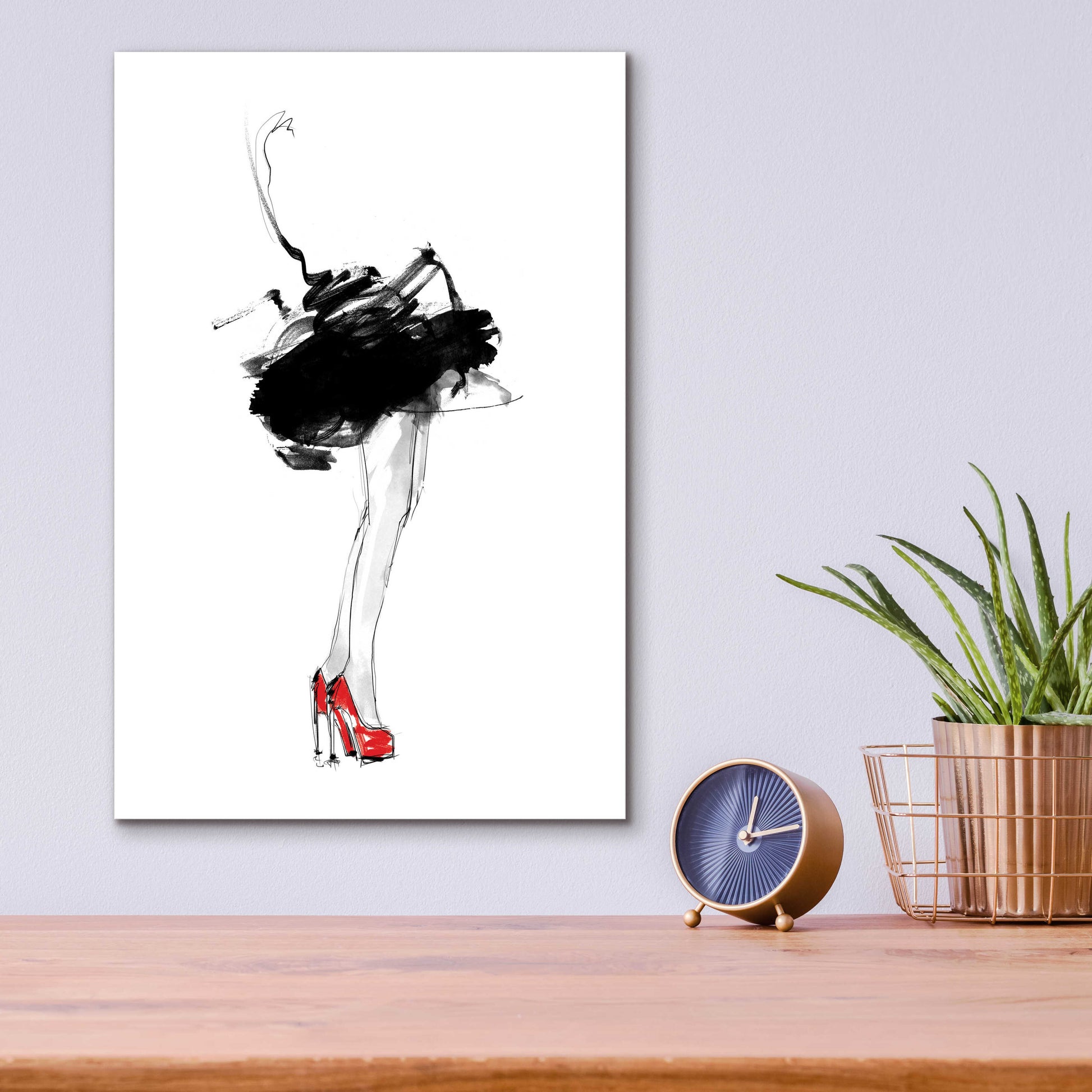 Epic Art 'Red Shoes' by Lotta Larsdotter, Acrylic Glass Wall Art,12x16