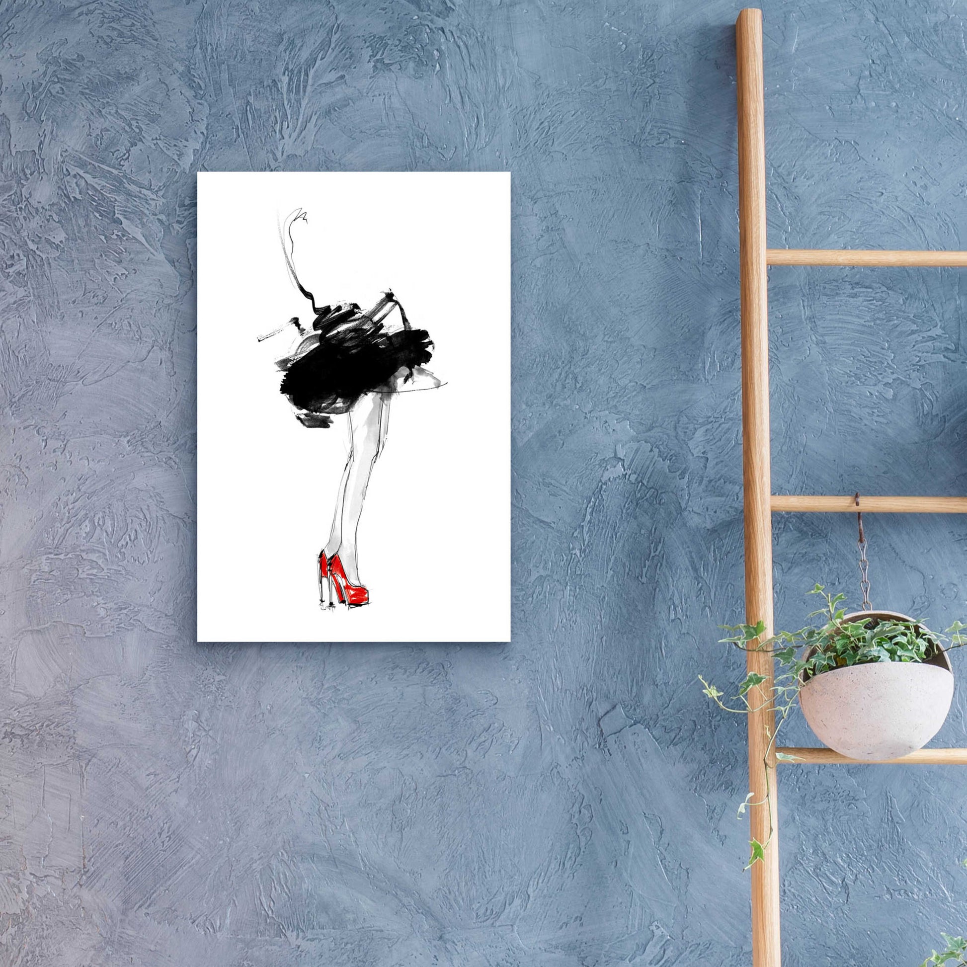 Epic Art 'Red Shoes' by Lotta Larsdotter, Acrylic Glass Wall Art,16x24